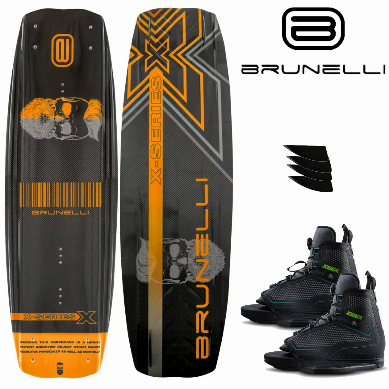 Brunelli Jobe Maze - Juego de wakeboard (carbono, 138 cm)