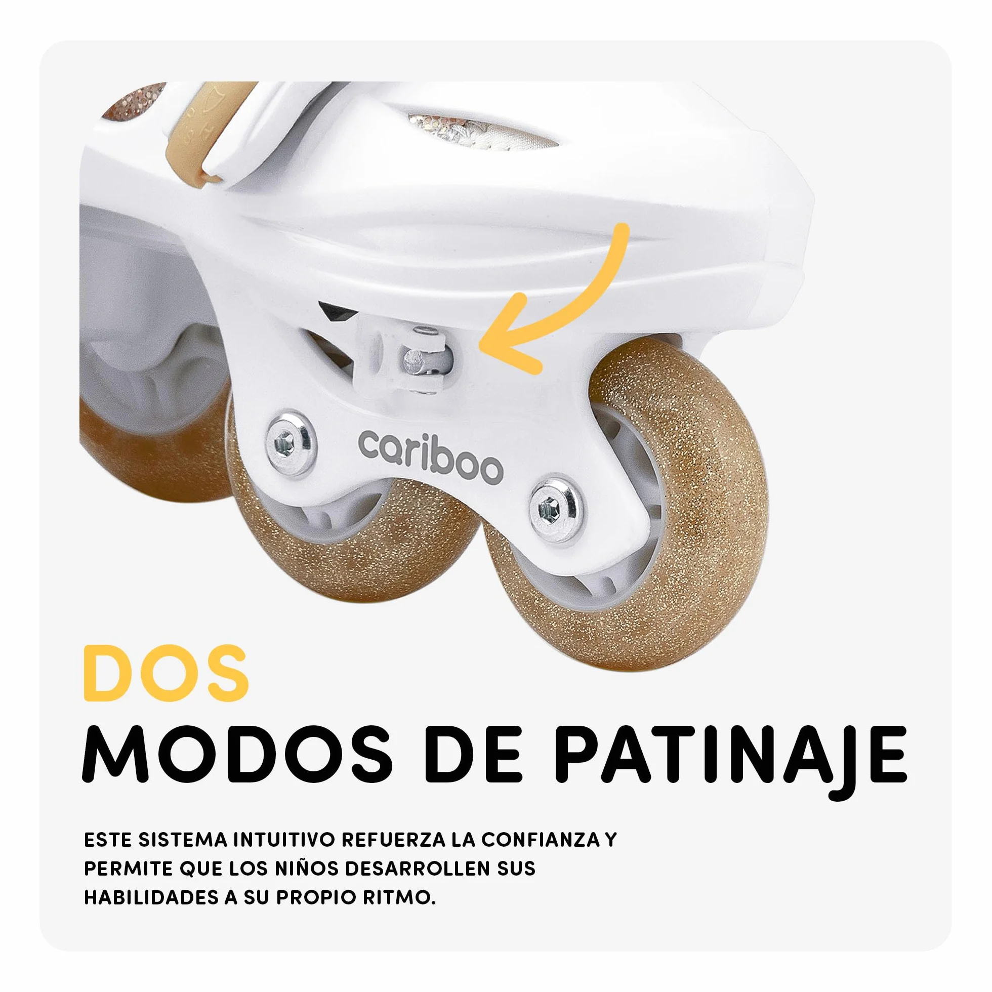 Cariboo Patines para Niños - Ajustables - para Principiantes - Set con Protectores de Rodillas, Codos y Muñecas - Ballerina