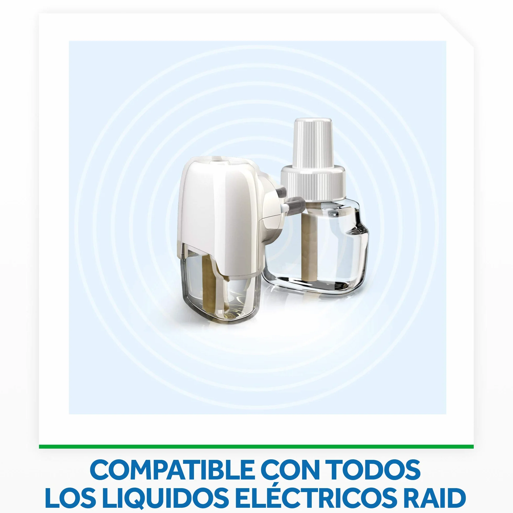 Raid Difusor Eléctrico Anti Mosquitos Comunes y Tigre Aroma Eucalipto con 2 Recambios Blanco