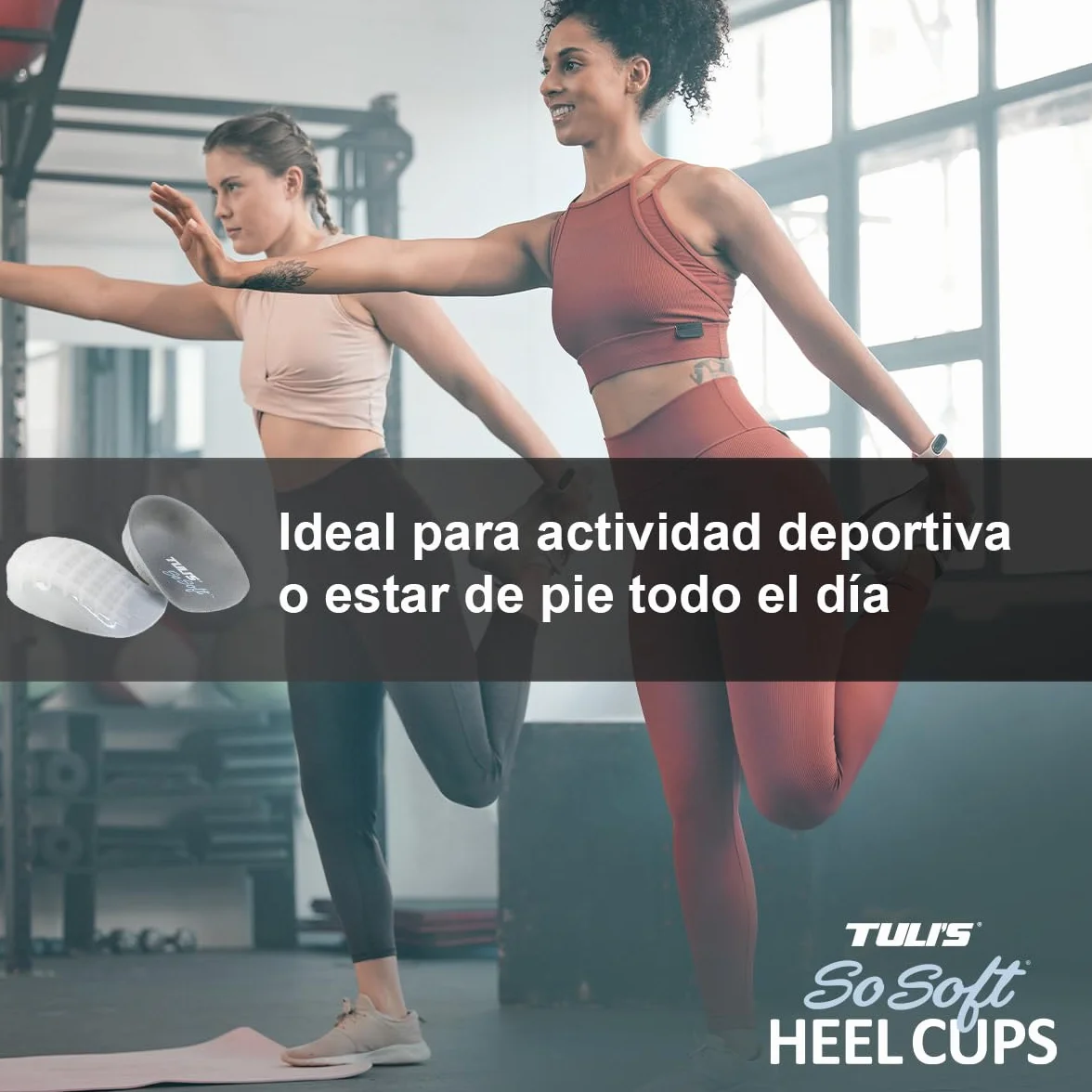 Taloneras de Gel Tuli's So Soft Heavy Duty para Fascitis Plantar, Dolor de Talón, 1 Par, Mediano