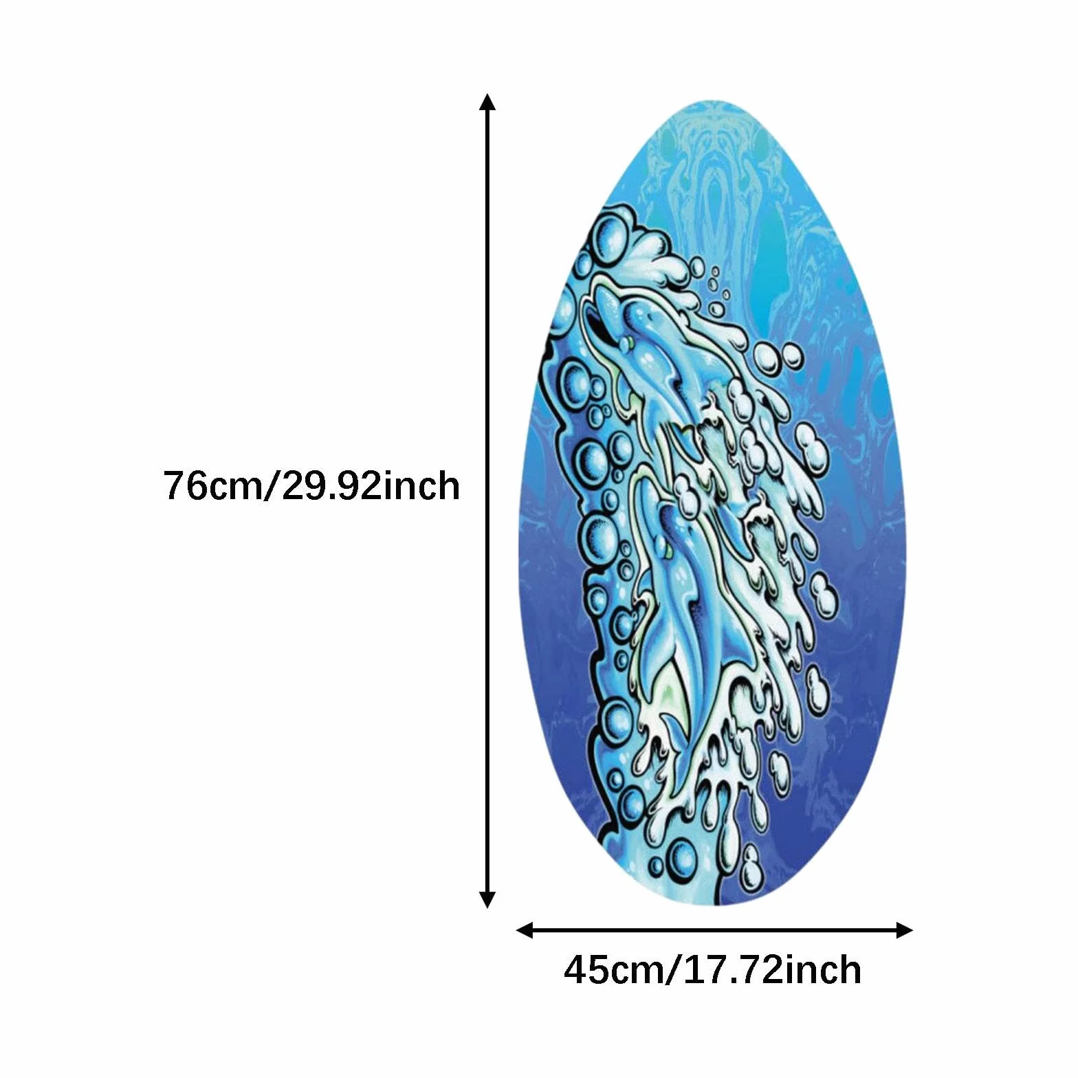 KESOTO Skimboard de Madera de 30 Pulgadas, Tabla de Surf para Deportes Acuáticos Al Aire Libre