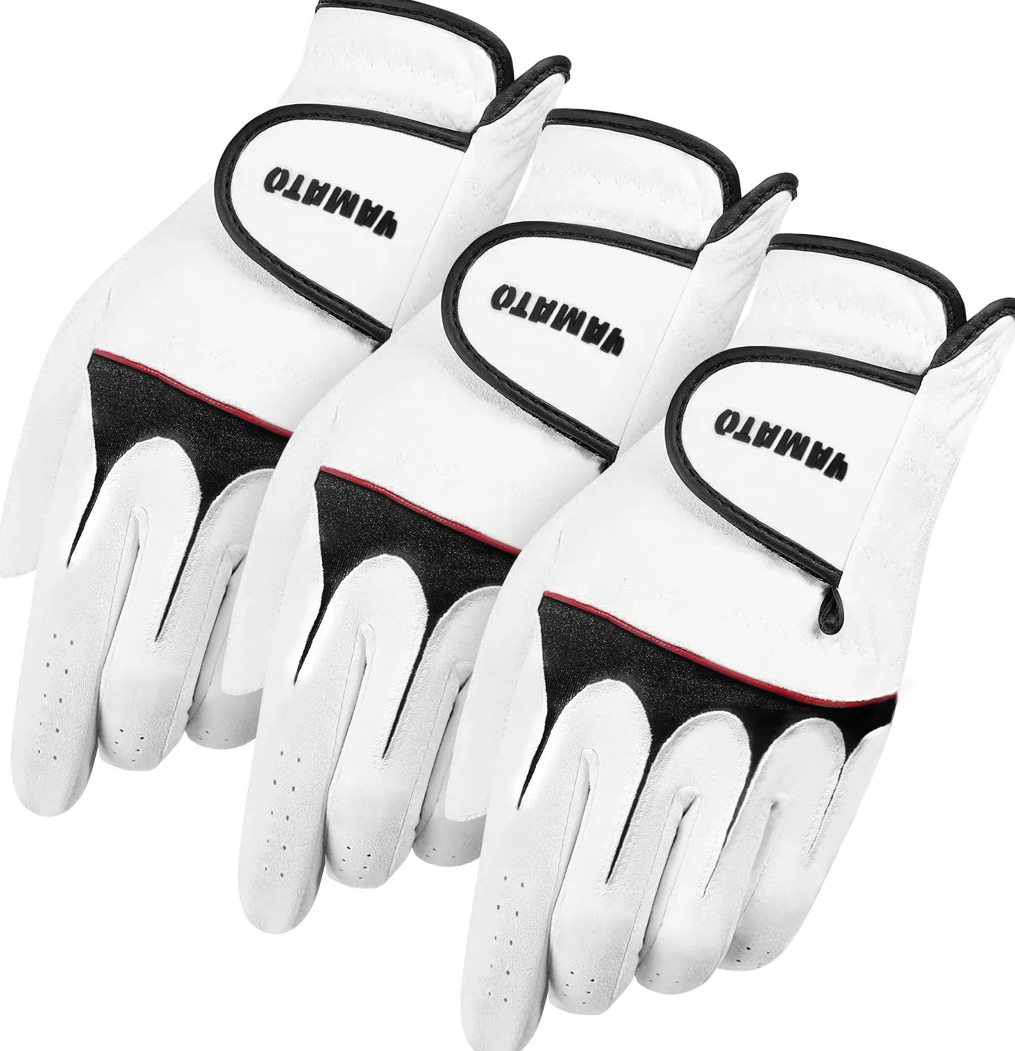 Yamato Guantes de Golf para Hombre Paquete de 3 Transpirables