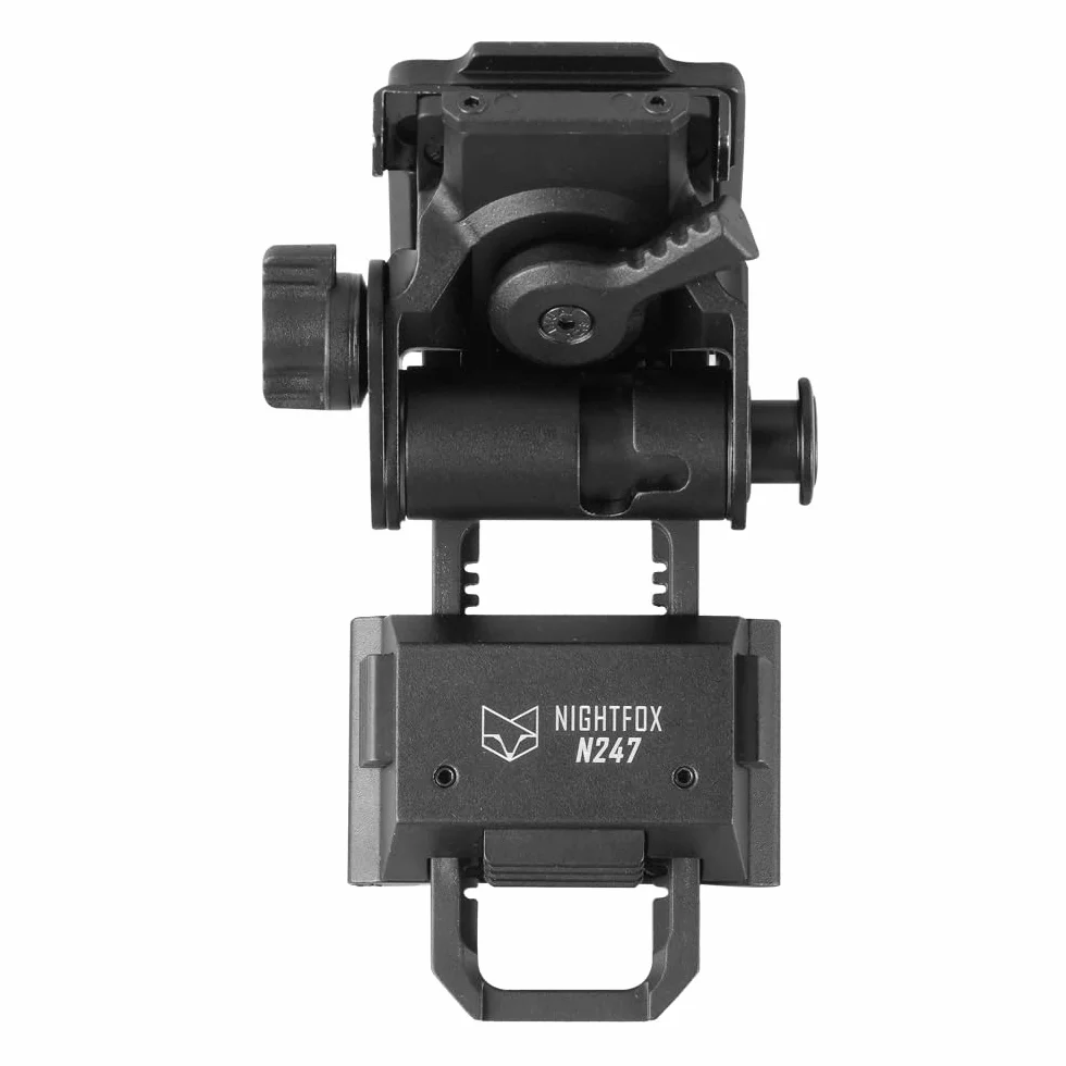 Nightfox Soporte de casco N247 para sistemas de cola de milano, aluminio, totalmente ajustable, compatible con Prowl, Swift 2 y otros NVG