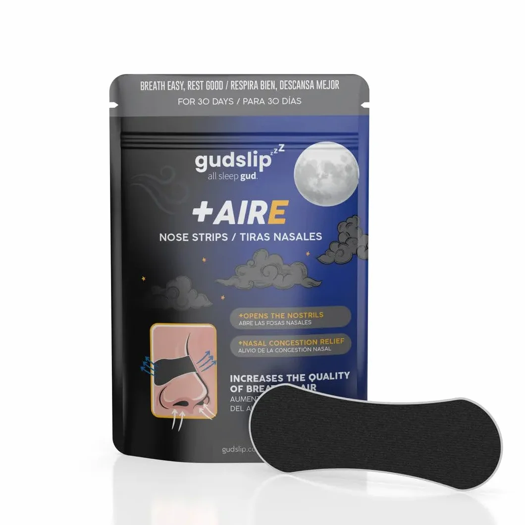 Gudslip Tiras Nasales 30 Días Mejorar Respiración Nasal Reducir Ronquidos Aliviar Congestión