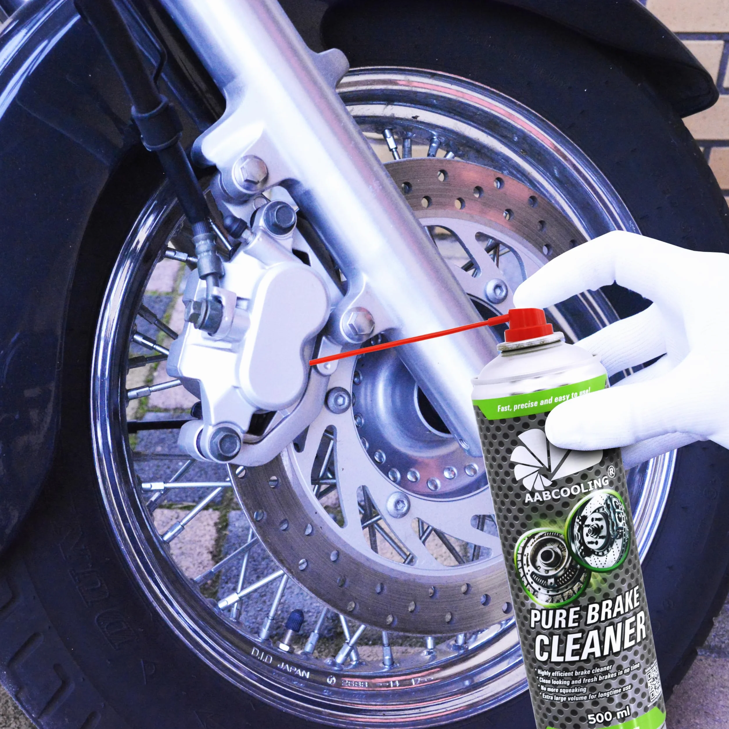 AABCOOLING Limpiador de Frenos para Bici 24x 500 ml Limpia y Desengrasa las Cadena de la Motocicleta, Desengrasar Partes de Frenos, Limpieza platos y piñones, Fácil aplicación, Evaporación rápida