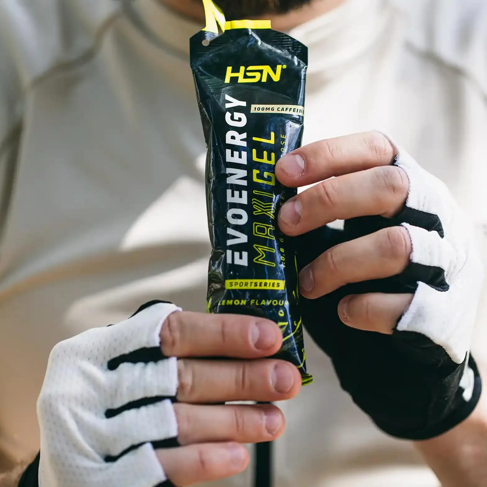 HSN Evonergy Maxigel Con Cafeína Limón 70ml 12 Unidades Gel Energético 60g Carbohidratos 1:0.8 Glucosa Fructosa Vegano Sin Gluten