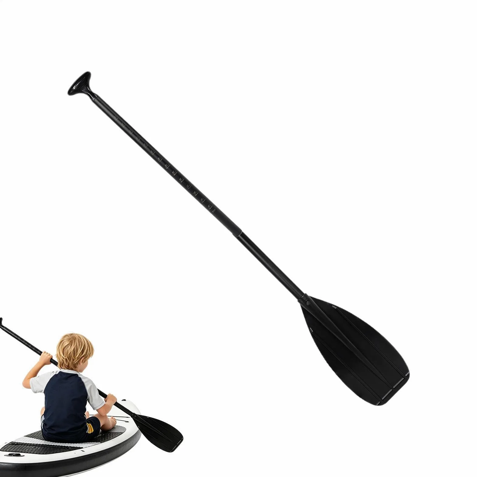 Pala de Kayak de Fibra de Carbono Herramienta Ligera De Fibra De Carbono, 2 | Pala Kayak Juvenil Para niños, remo, turismo, natación, pesca, lago, río, mar, rafting