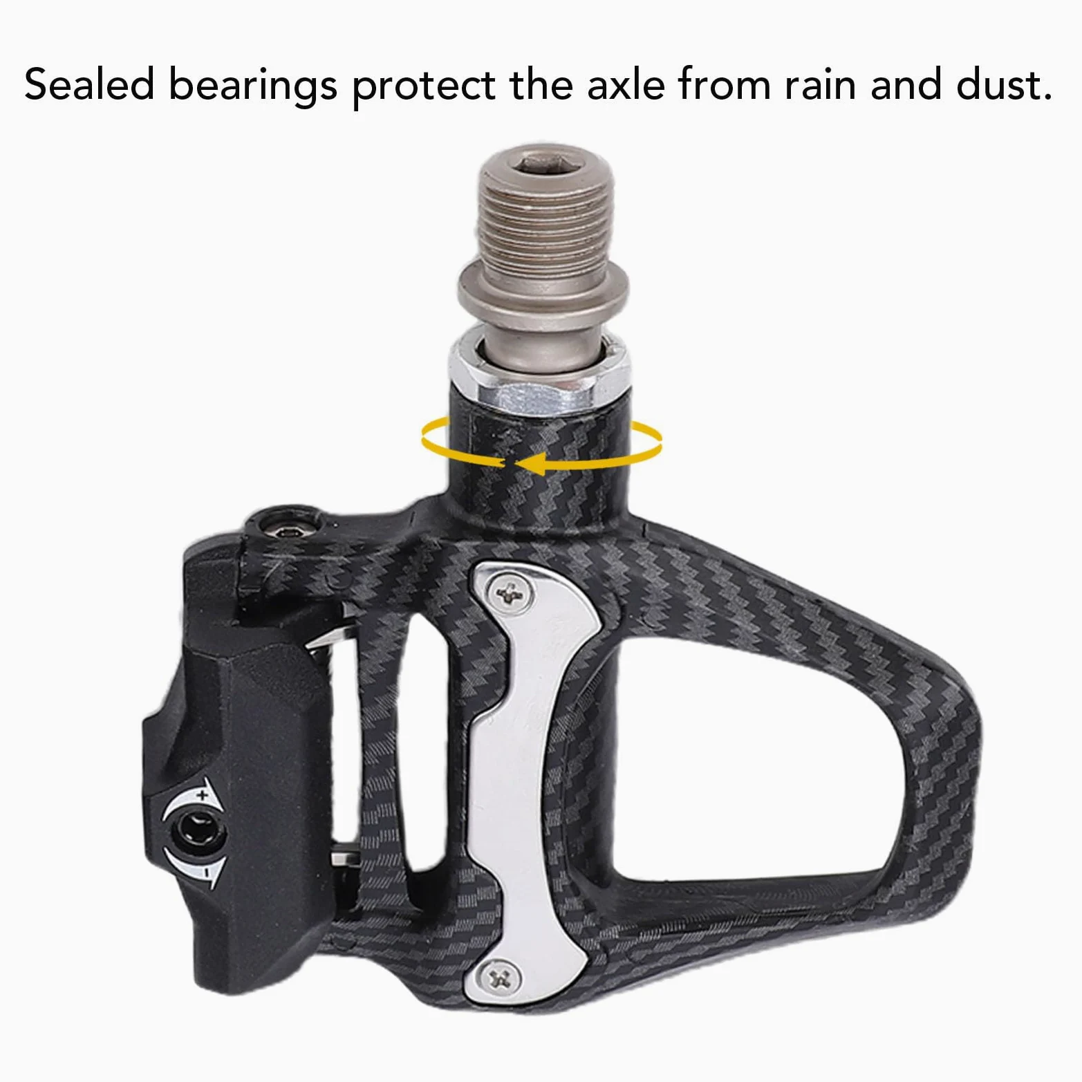 Naroote Pedales para Bicicleta de Carretera, Pedales Automáticos de Aleación de Aluminio para Bicicleta de Montaña con Calas, Rosca de 9/16 Pulgadas, Plataforma Ancha para Ciclismo