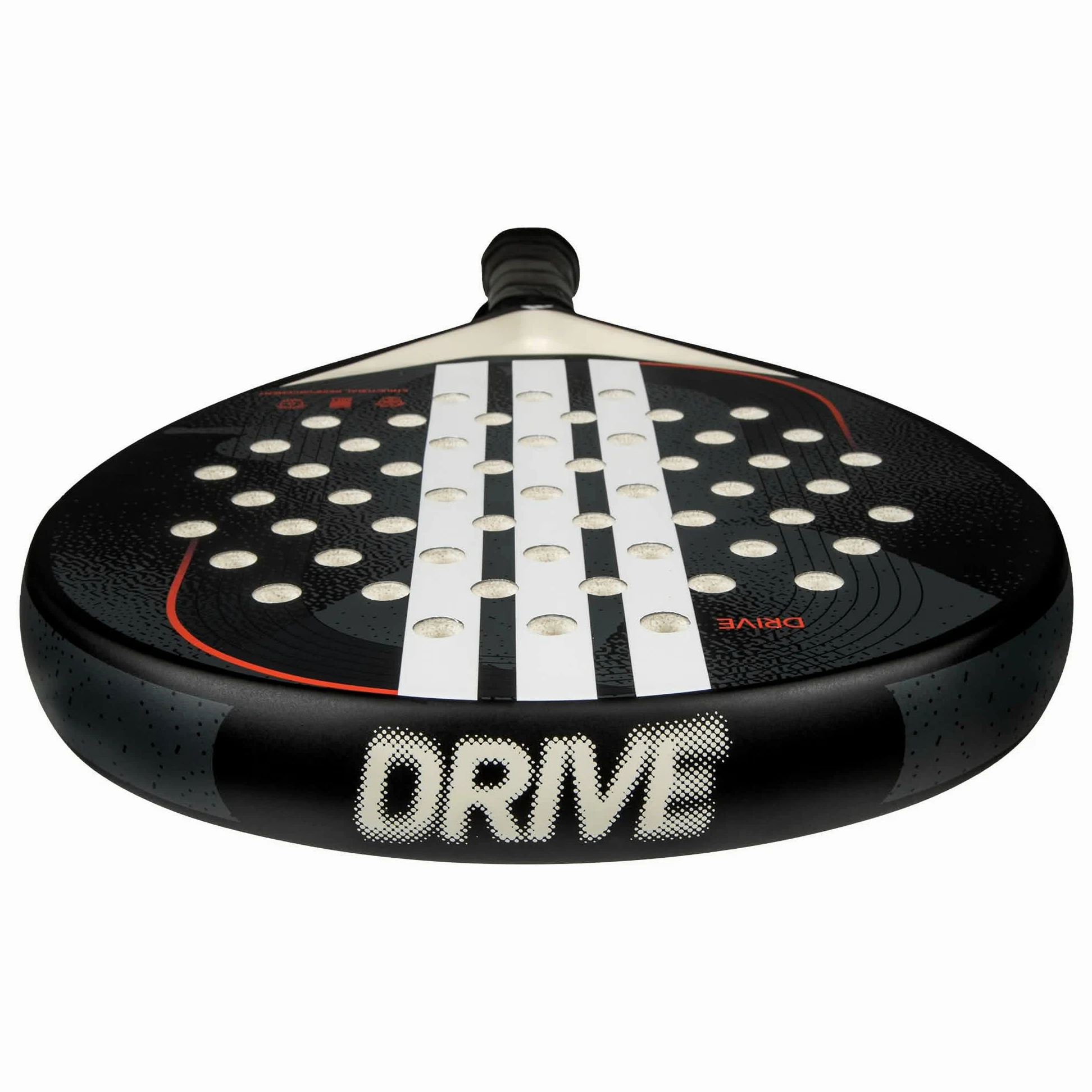 Pala de Padel adidas Drive Black 3.4 Negra, Forma Redonda, Goma eva Soft Performance, Fibra de Vidrio