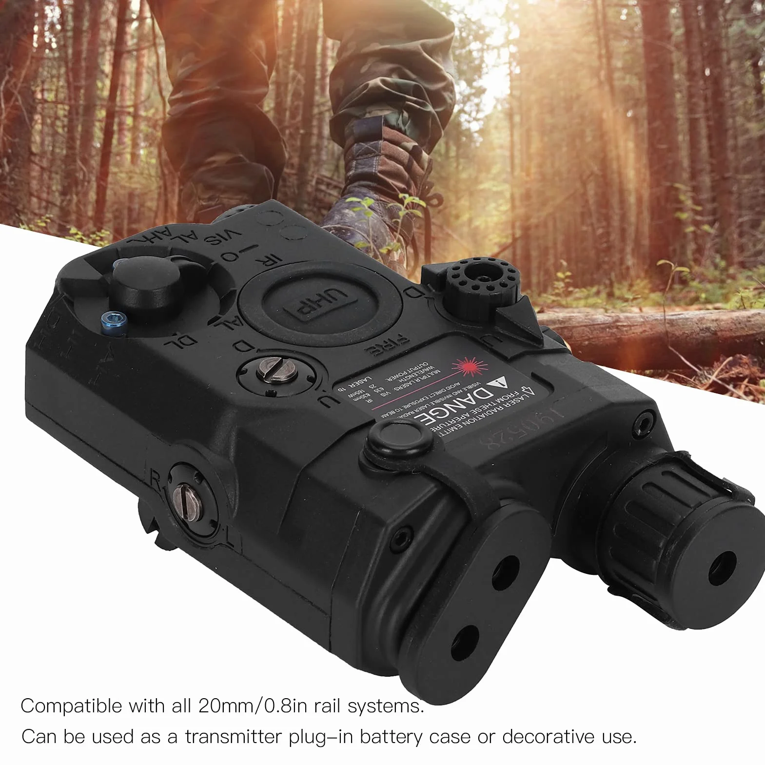 Fafeims Airsoft Box EX403 Negro - Maletín para Armas de Airsoft, Modelo Inofensivo sin Función, Funda para Baterías y Accesorios, Ideal para Paintball y Simulación Militar, Compacto y Dura