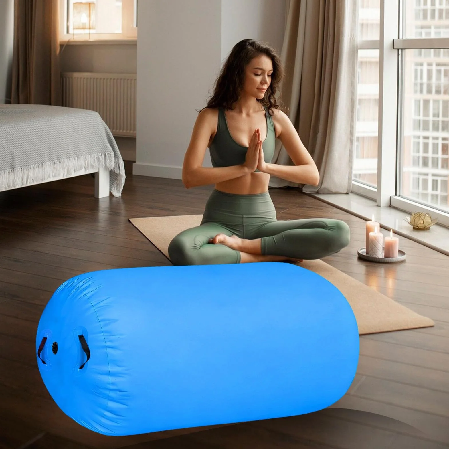 Rodillo de caída con bomba para equilibrio, yoga, gimnasio