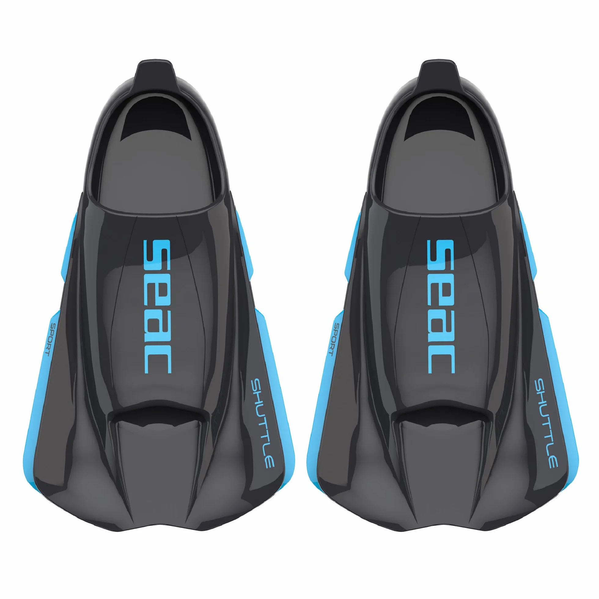 Seac Shuttle Aletas cortas de natación 100% silicona para entrenamiento cardiovascular