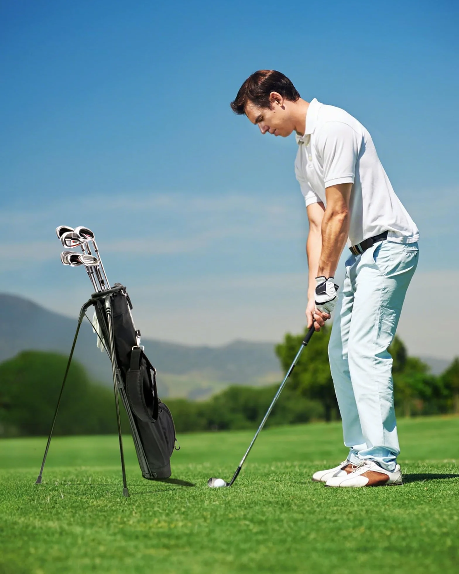 Bolsa de Golf, con Correa Divisor de 2 vías 3 Bolsillos, Bolsa Golf Ligera fácil de Llevar para el Rango de conducción, par 3 y Campos ejecutivos