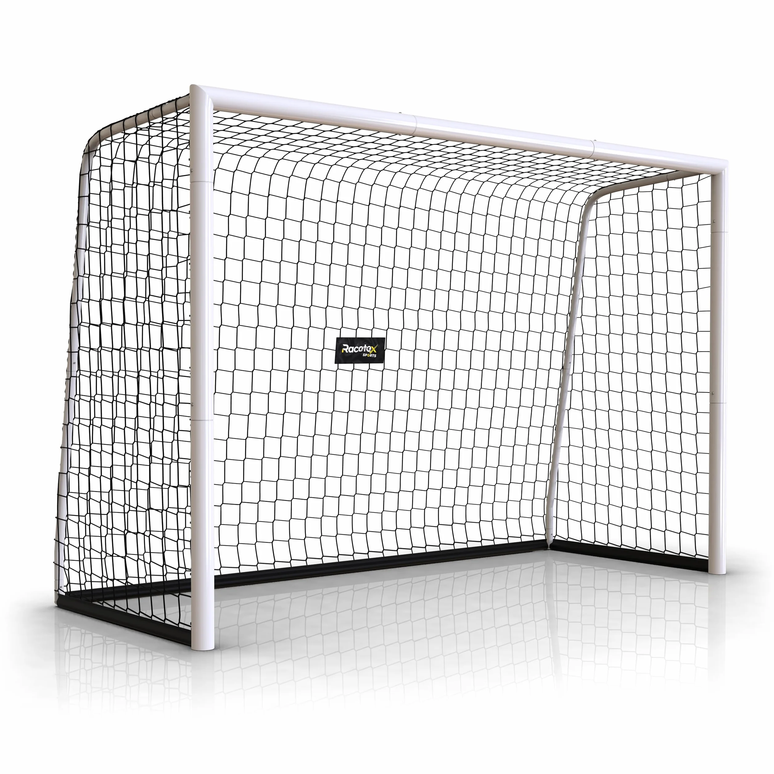 Portería de fútbol Racetex para jardín con marco de acero estable y anclaje de acero inoxidable