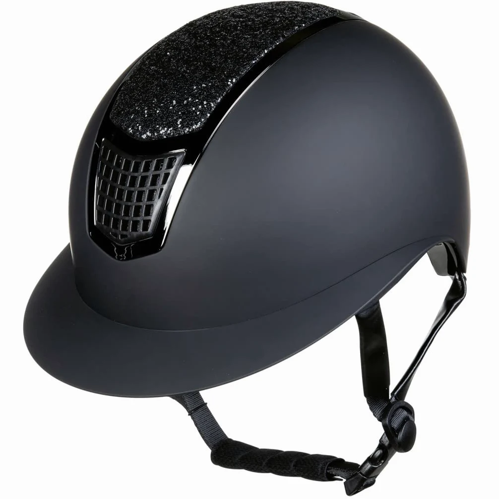 HKM Glamour Shield Casco de Montar para Mujer Negro/Negro 59-61 cm