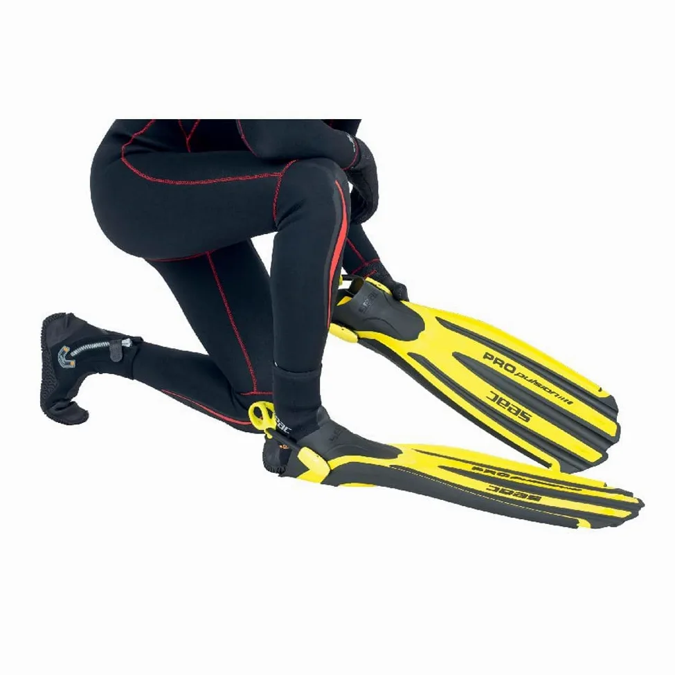 SEAC Propulsion S - Aletas de Buceo con talón Abierto y Correa para Cabestrillo - Fabricado en Italia