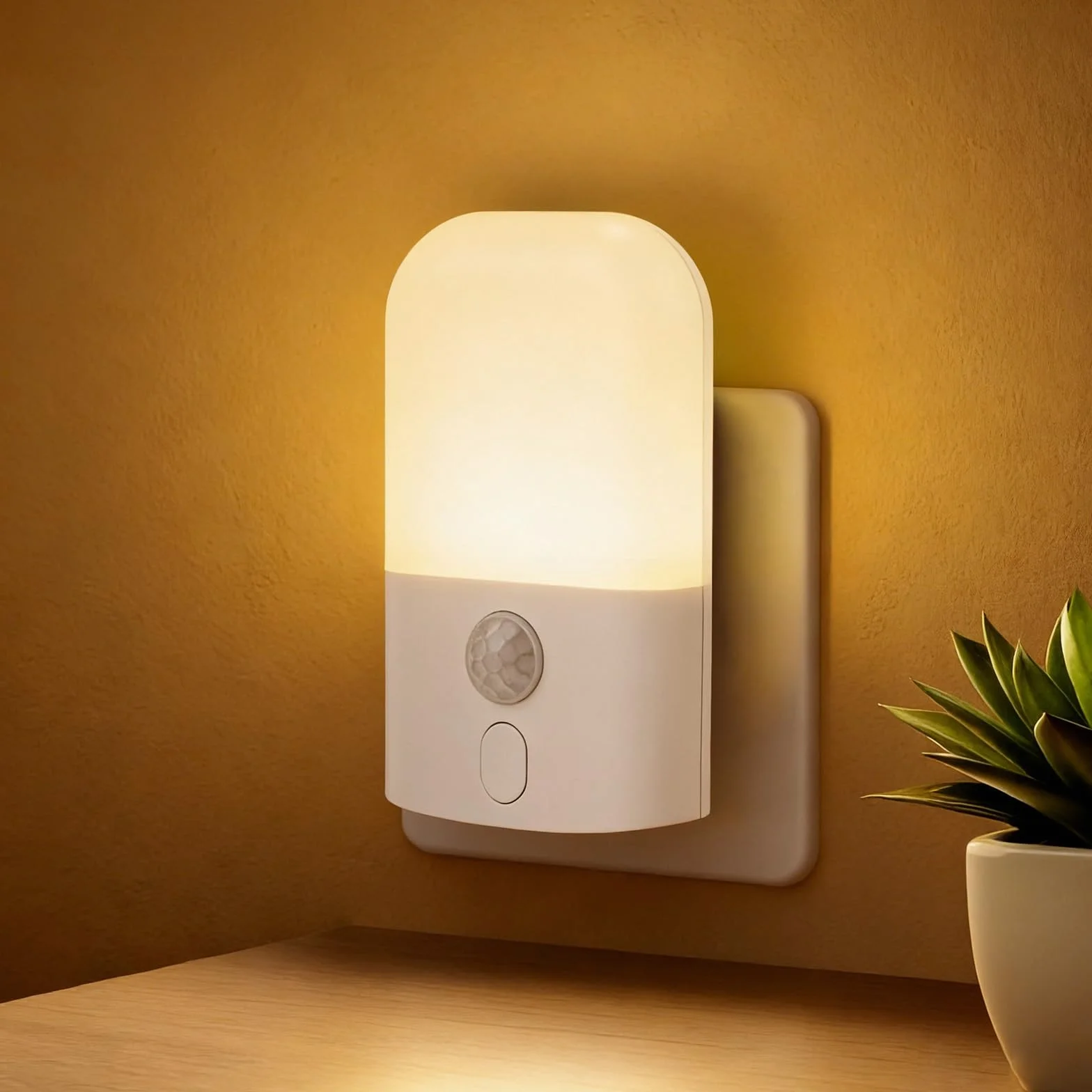 GRIFEMA GD103-1 Luz Nocturna Infantil 5 Niveles Brillo Ajustables Sensor Movimiento 2700K Blanco Cálido