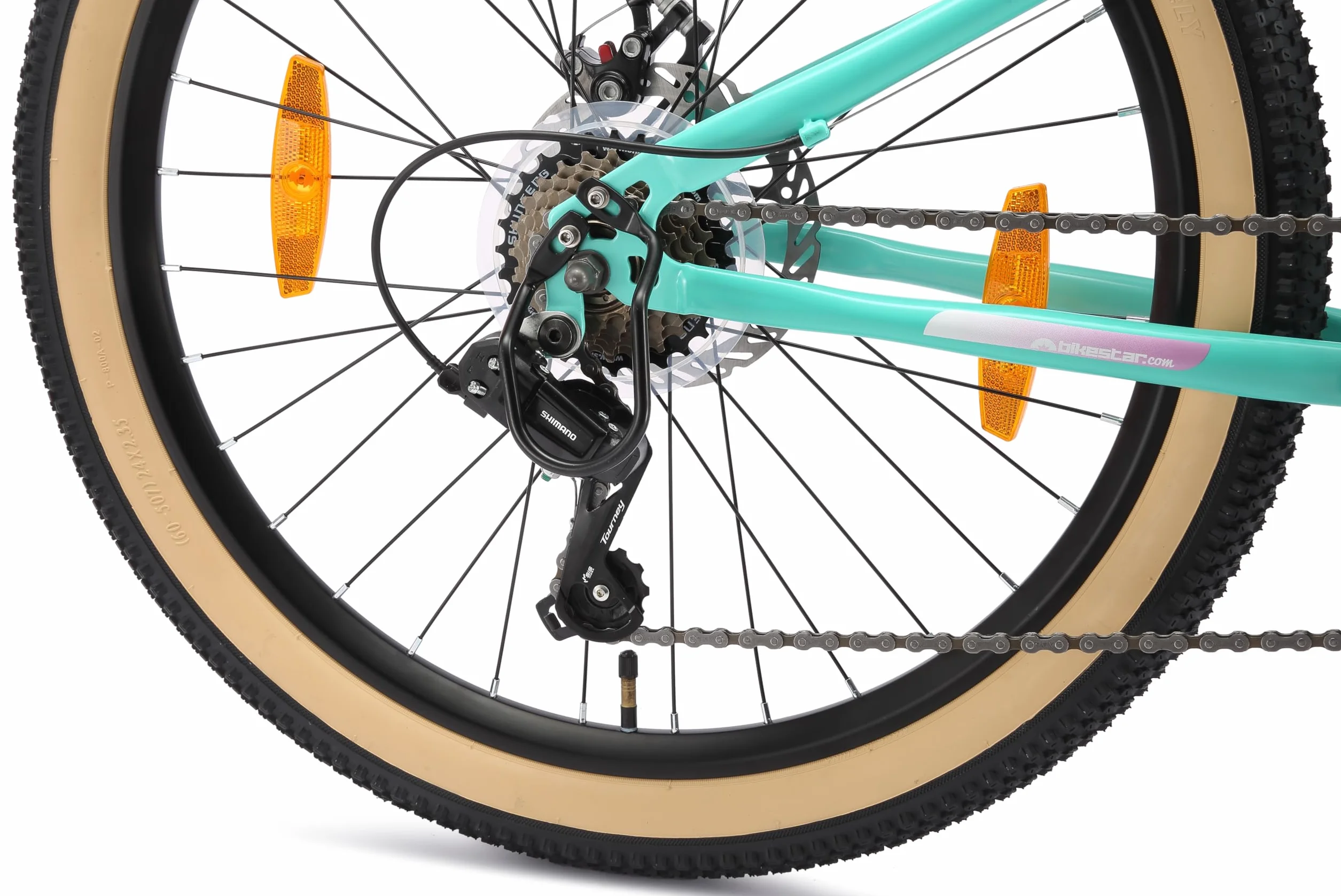 BIKESTAR Bicicleta de montaña Juvenil 24 Pulgadas de 8 años | Bici niños Cambio Shimano de 21 velocidades, Freno de Disco, Horquilla de suspensión