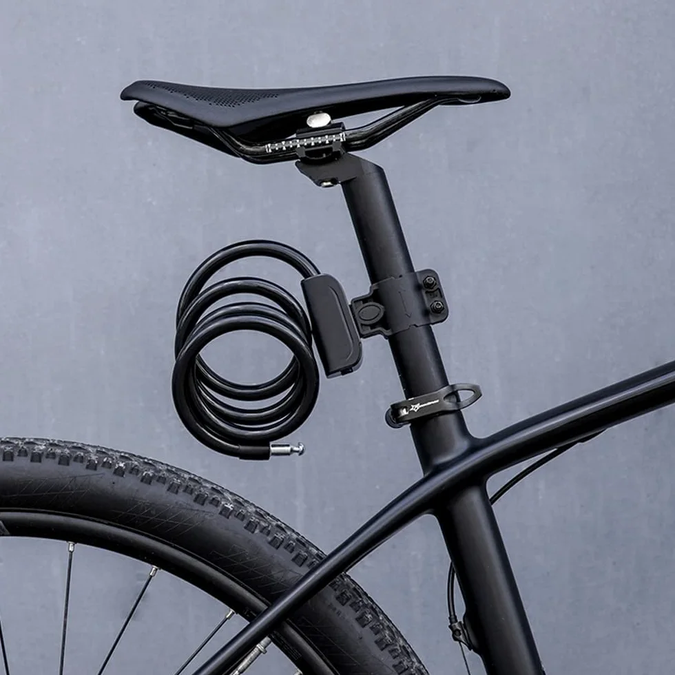 Candado para Bicicleta con Cubierta Antipolvo, núcleo de Bronce, Cable de Acero antirrobo, candado automático para Bicicleta de montaña, Motocicleta, candado antirrobo para Scooter