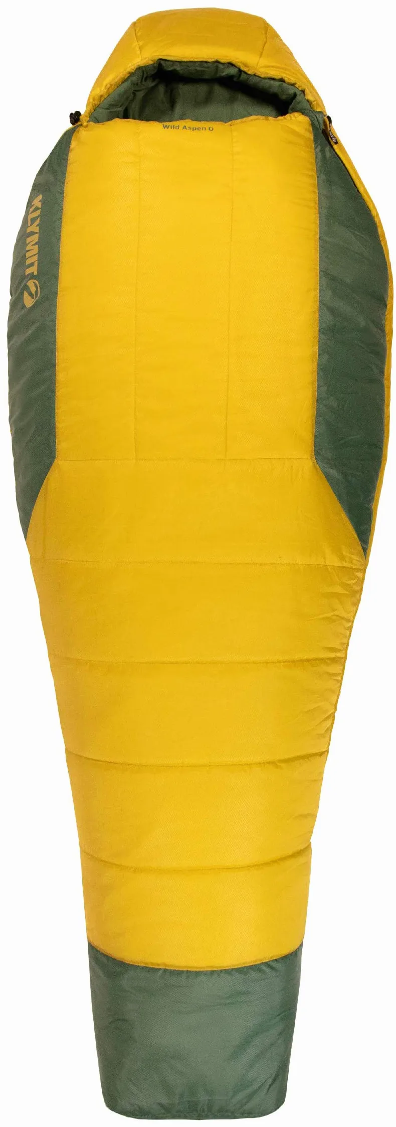 KLYMIT Wild Aspen - Saco de Dormir Ligero para mamá, el Mejor Equipo para Clima frío, Camping, Senderismo, mochilero, par con Almohadilla de Dormir estática en V (tamaño Regular a XL)