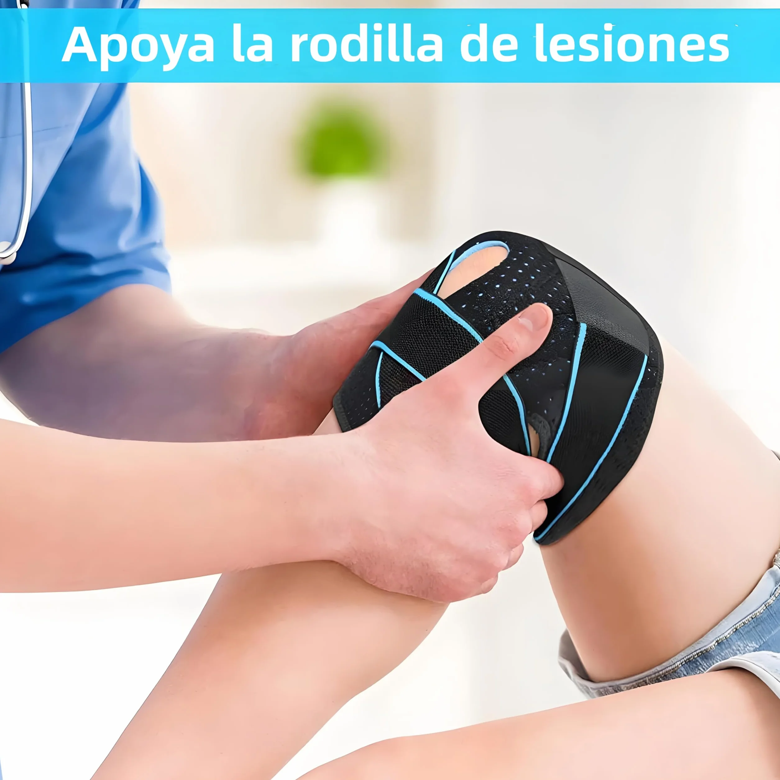 Rodillera de Neopreno con Silicona Ajustable para Deportiva Crossfit Unisex 1 Articulo