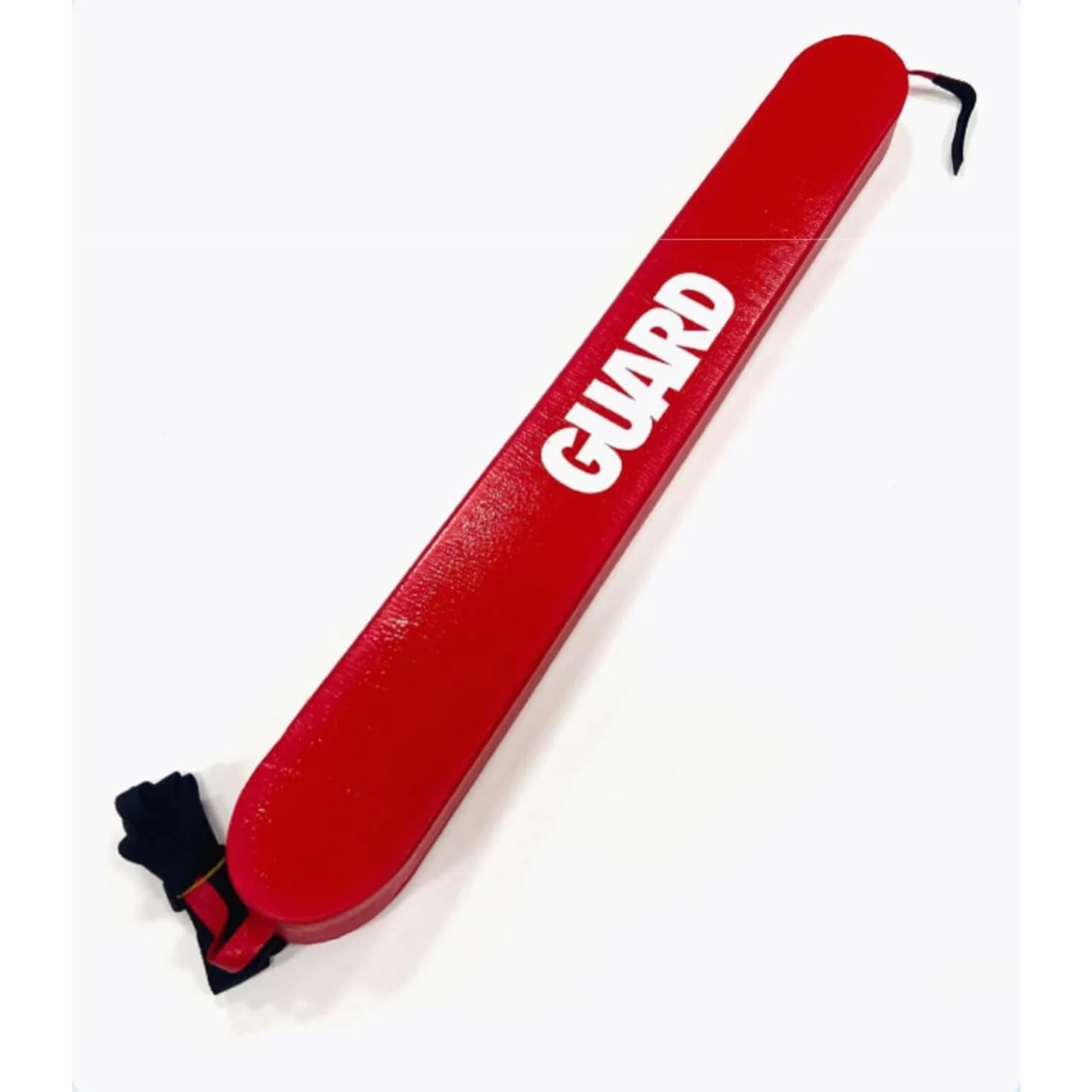 Tubo de rescate profesional de salvavidas, rojo con texto de protección blanco, flotador de seguridad de agua resistente para piscinas y rescate en la playa