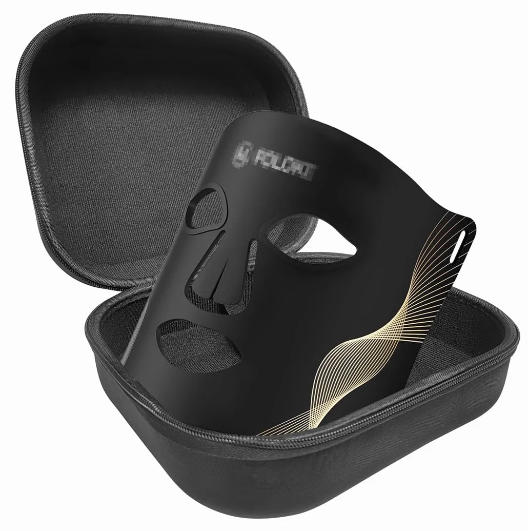 Funda de viaje para máscara de terapia de luz LED FOLOKE cuidado piel y cuello