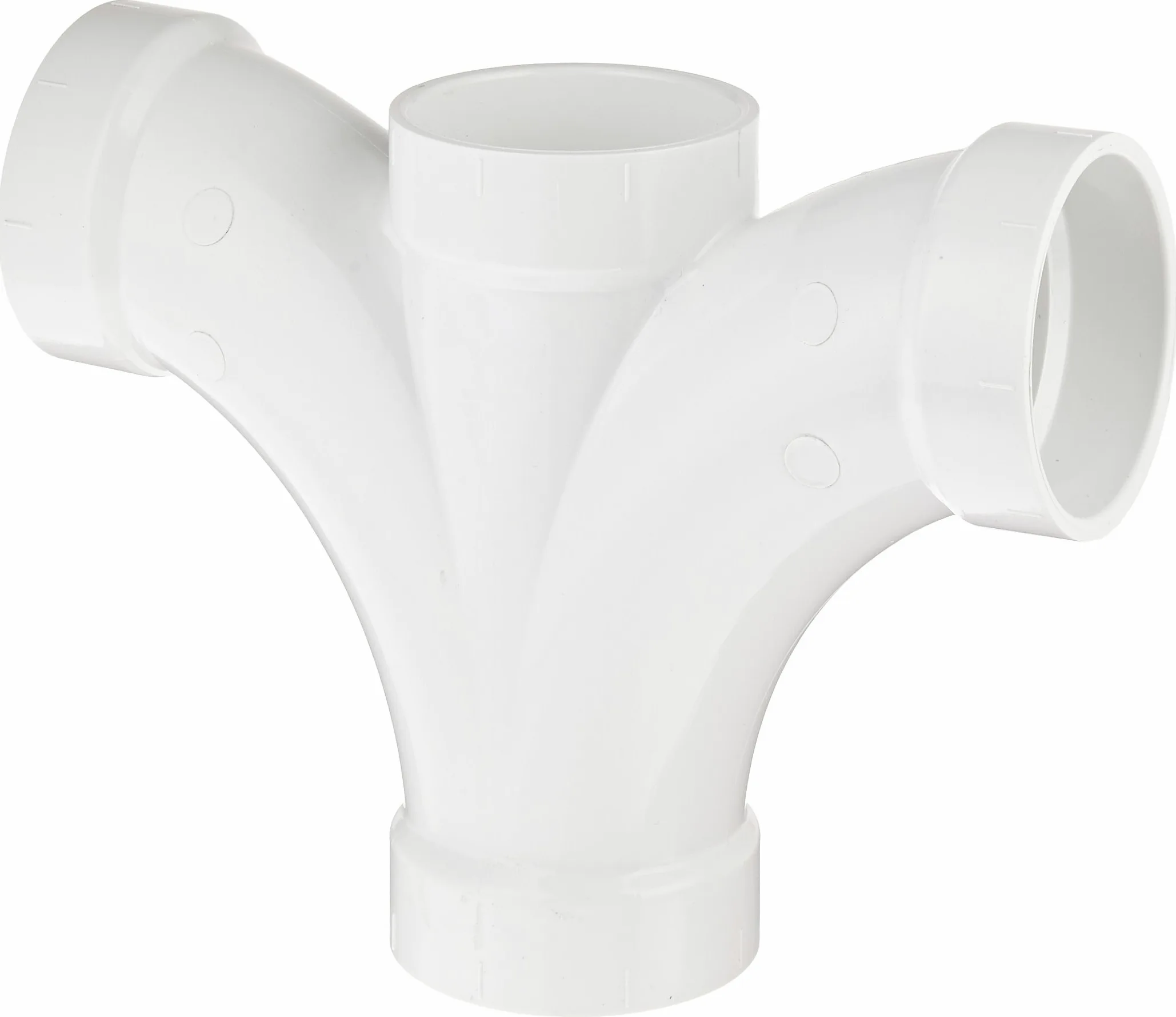 Spears P500 Series PVC DWV accesorio de tubería, doble accesorio Wye, 2" x 2" x 2" x 2" x 2"