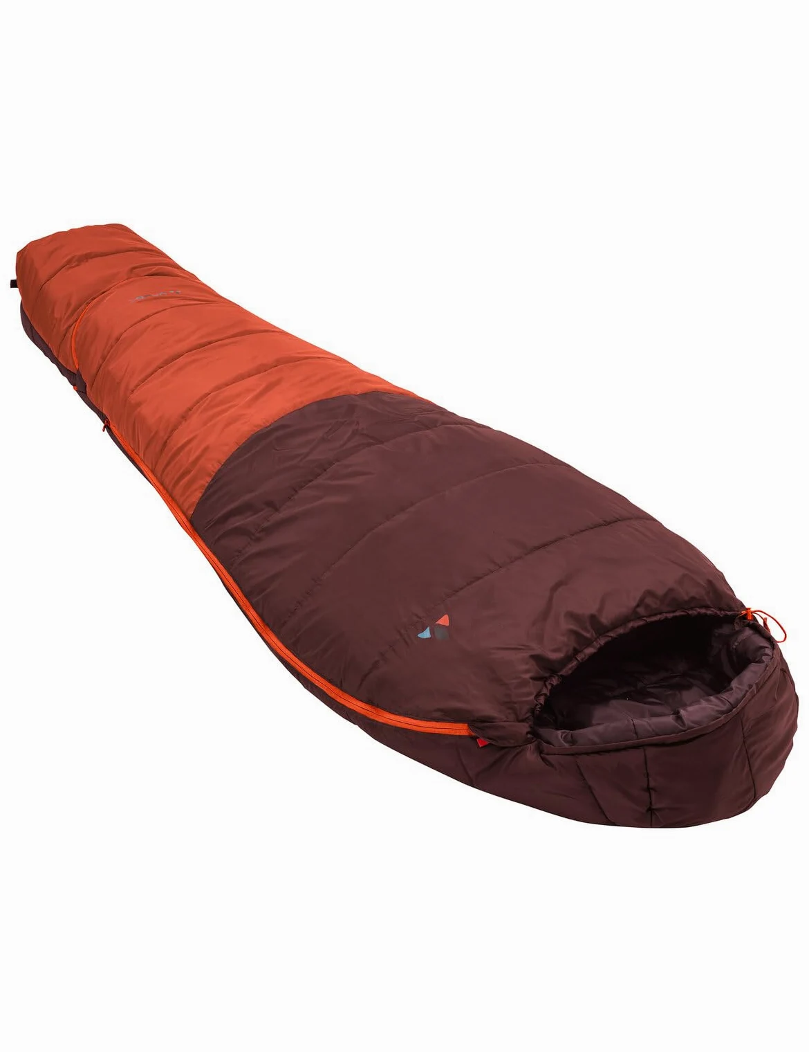 Vaude Kobel Adjust 500 II Syn - Saco de Dormir Unisex Juvenil (Dark Cherry Left) | Saco de dormir infantil para acampada con ajuste de longitud – Saco de dormir infantil 130-165 cm – Corte momia