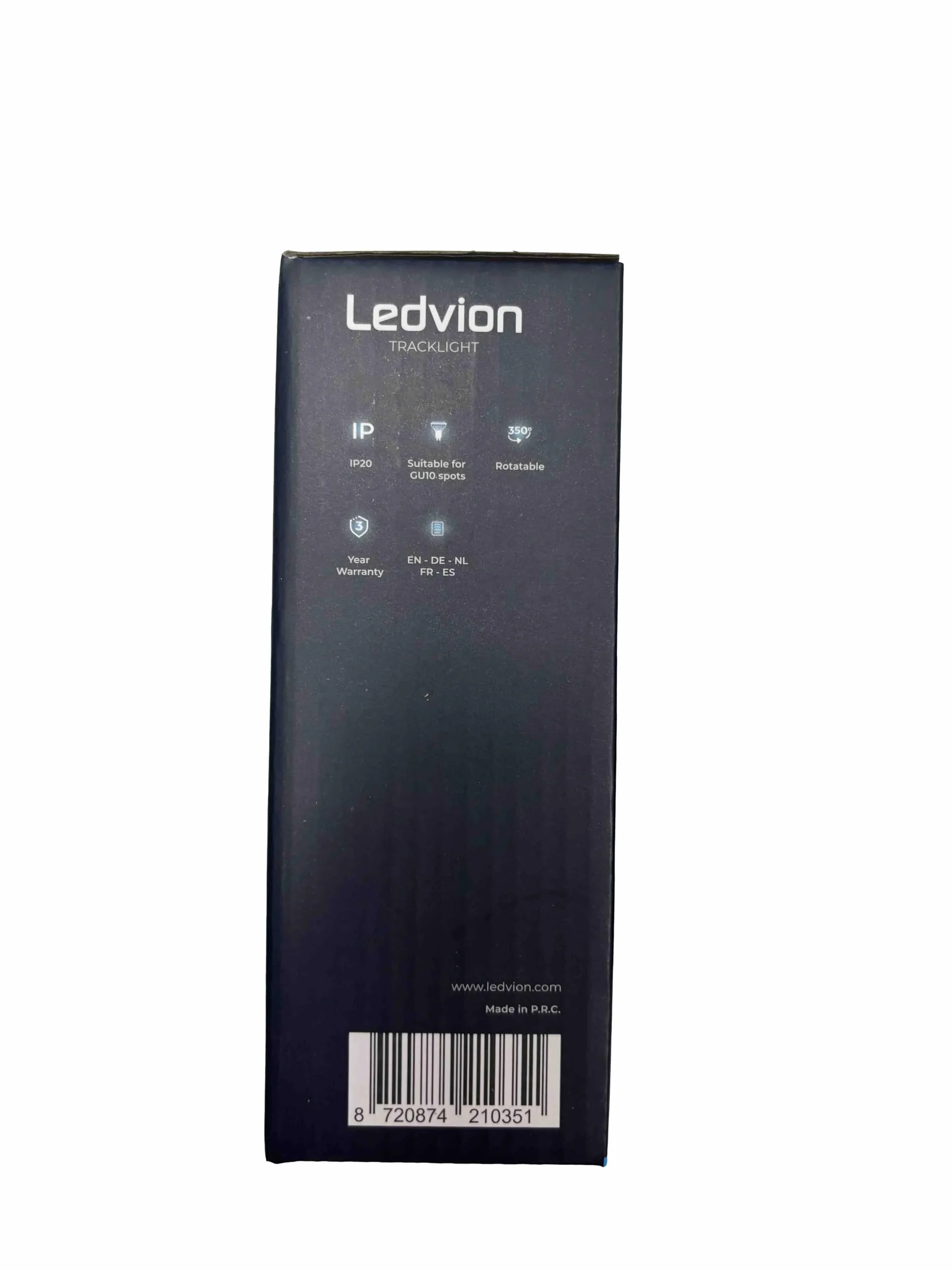 Ledvion Foco de Carril Monofásico GU10 Negro Orientable