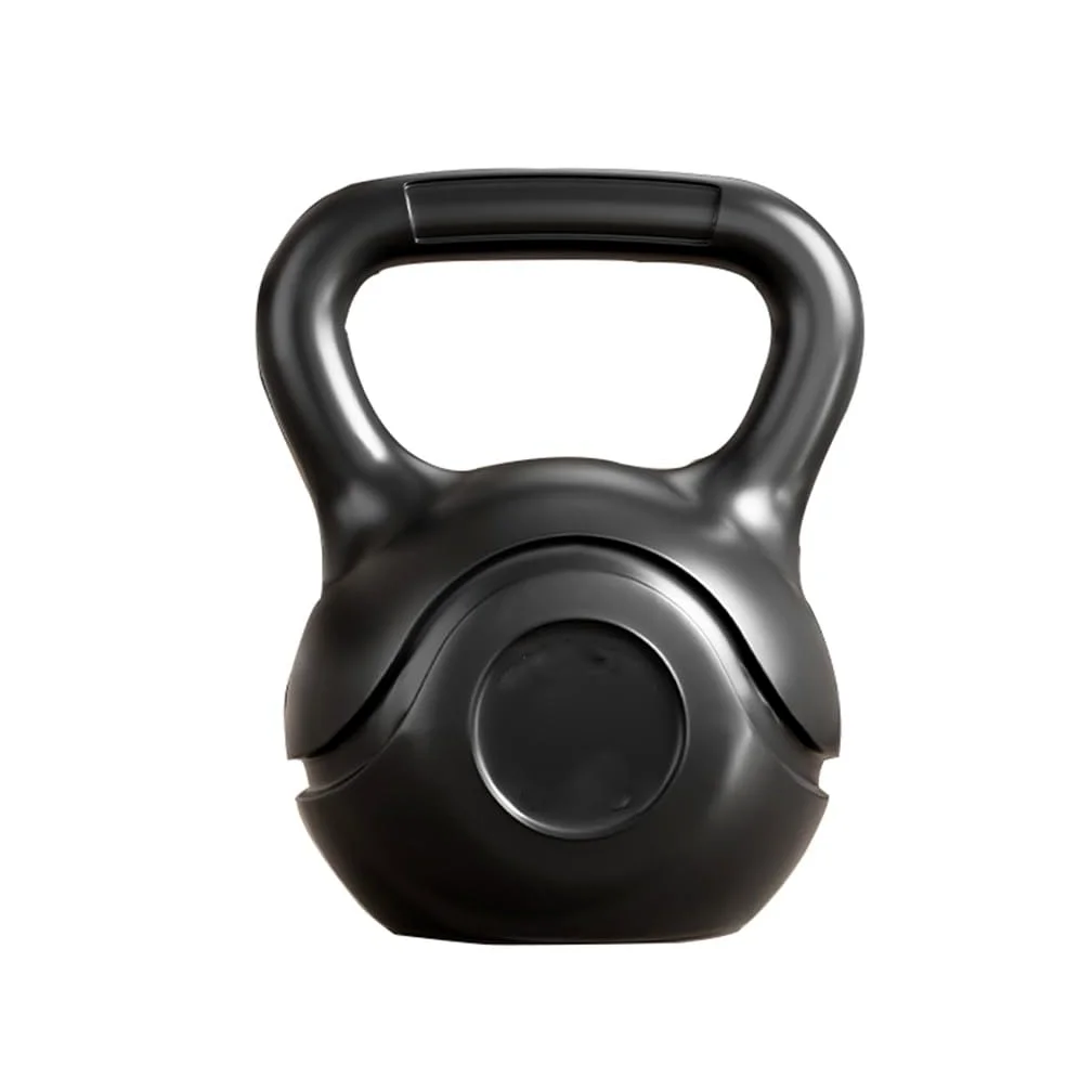 Pesa rusa, con recubrimiento en polvo con asas anchas y fondo plano pesas rusas de hierro fundido para fuerza, acondicionamiento y entrenamiento cruzado (tamaño: 10 kg)