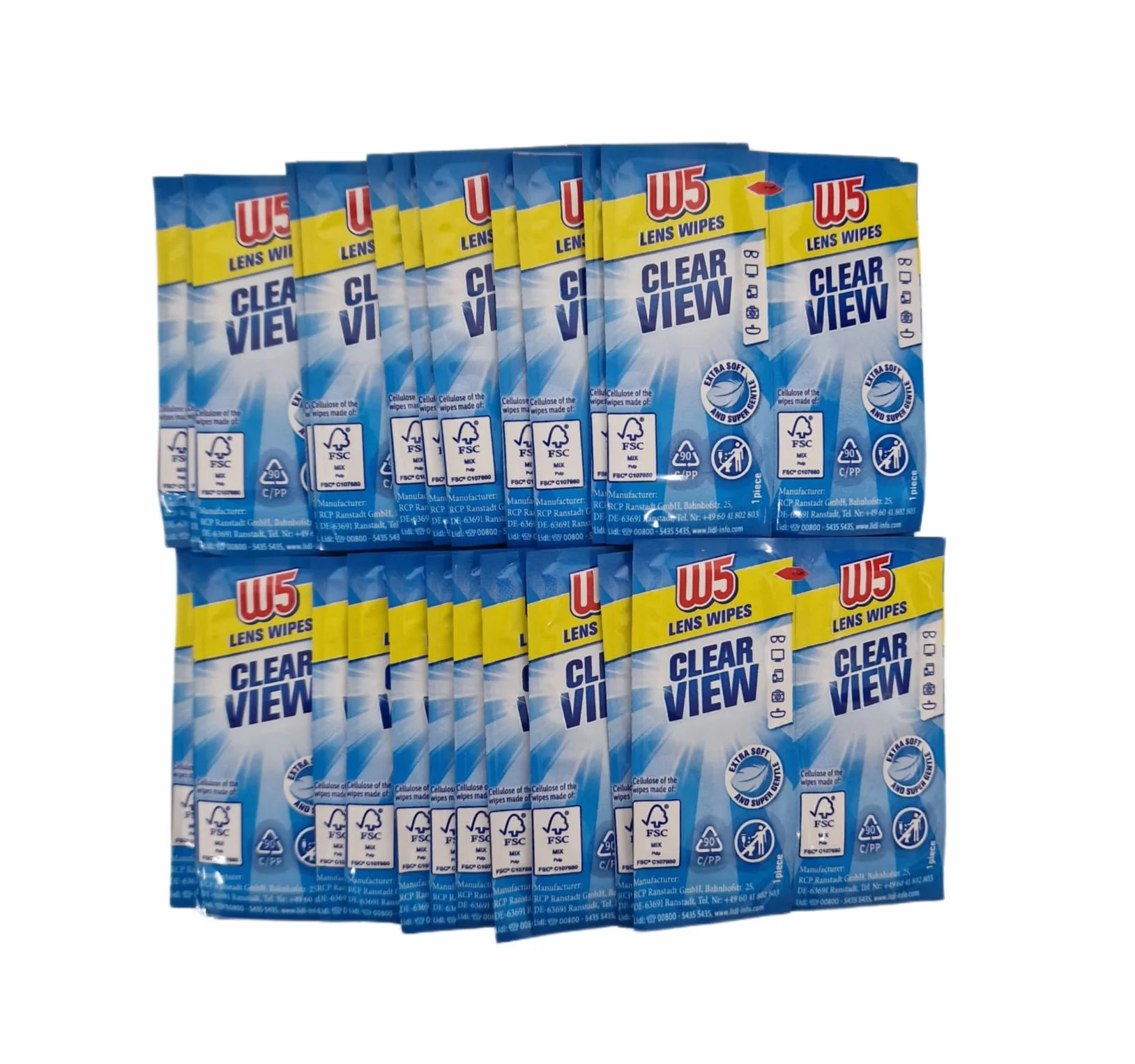 LIMPIEZA WIPES 60 uds. para gafas, cámaras, pantallas, teléfonos