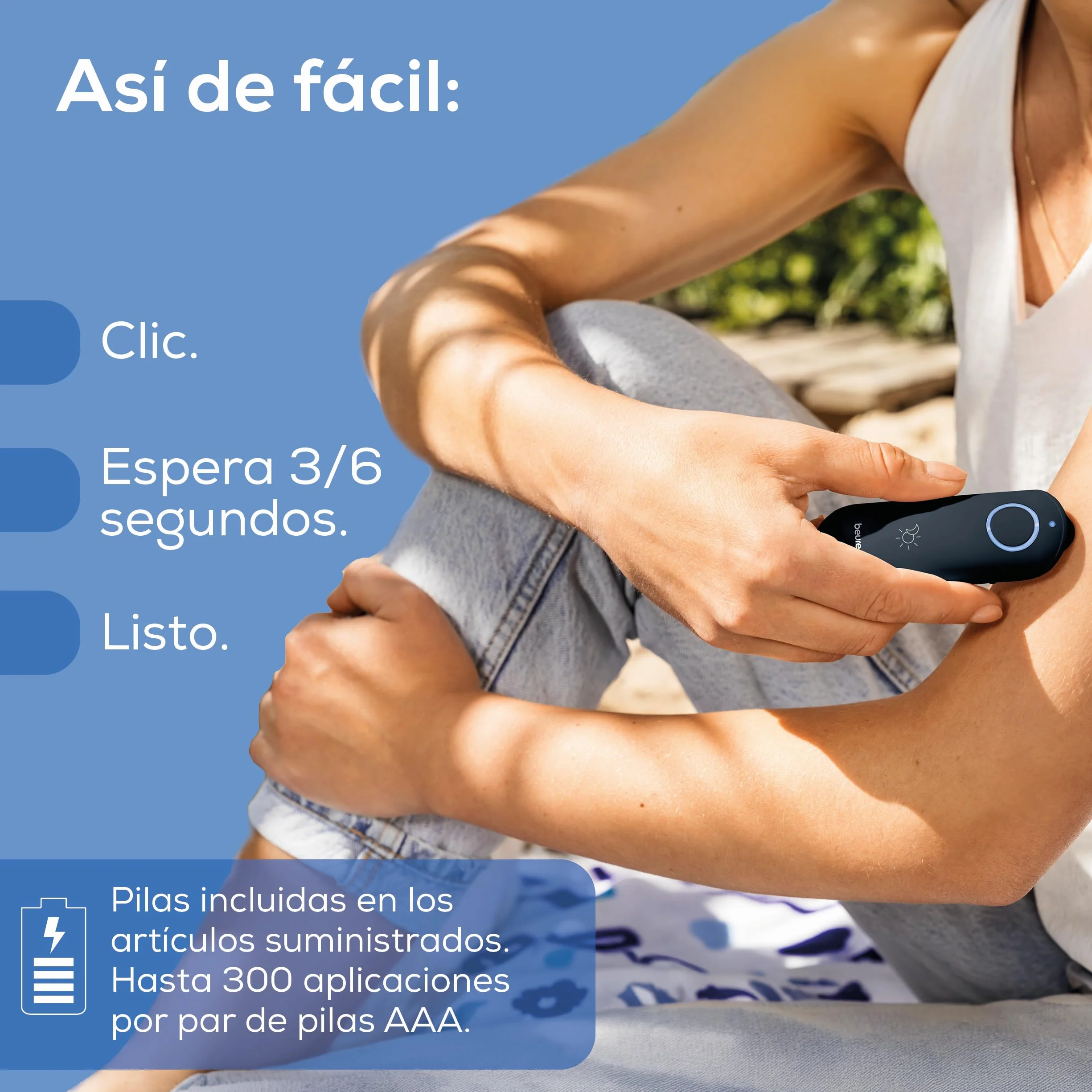 Beurer BiteX Day&Night BR 90 Aparato contra picaduras de insectos, dispositivo térmico electrónico