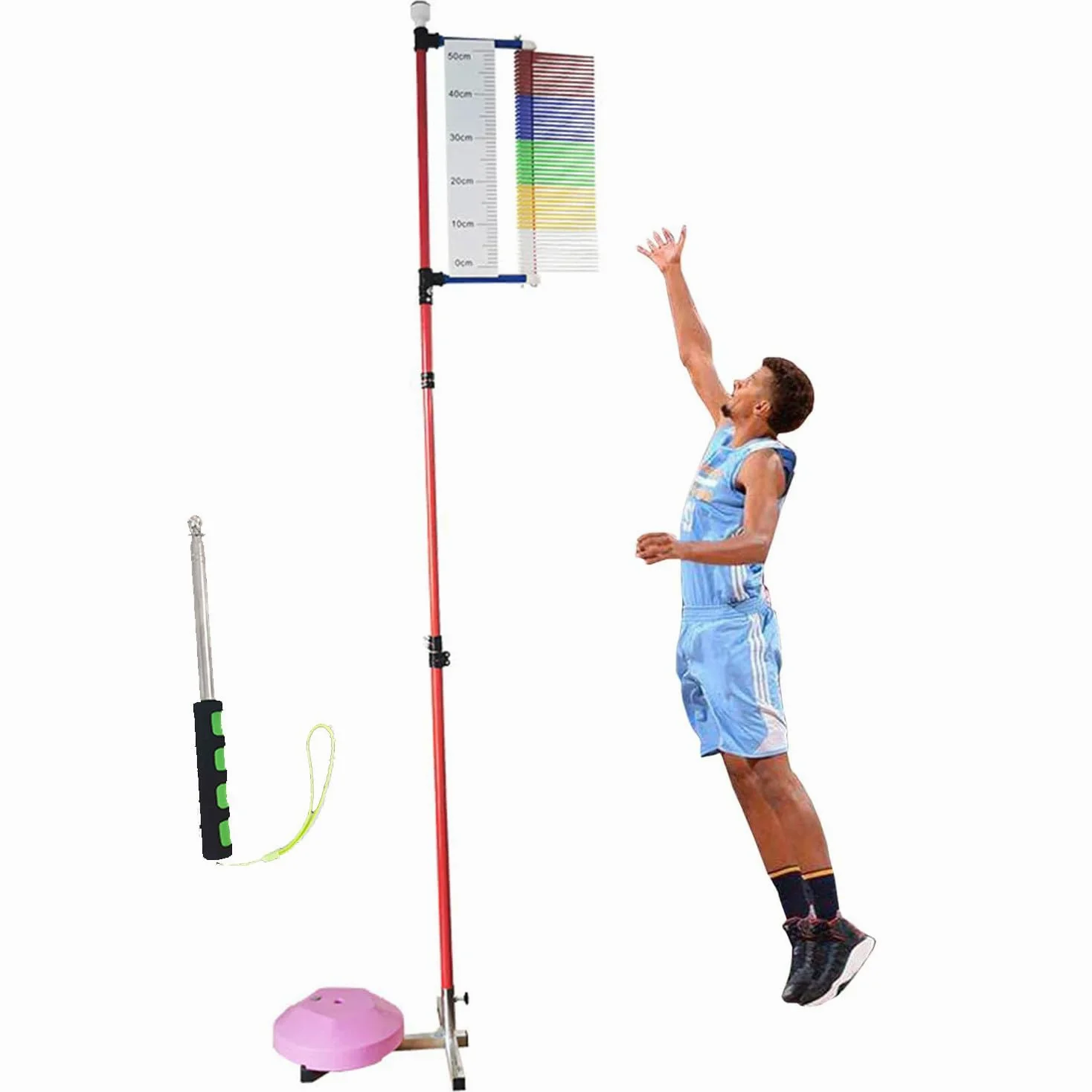 Probador de salto vertical con base estable para entrenamiento atlético, pruebas de rendimiento y medición de salto