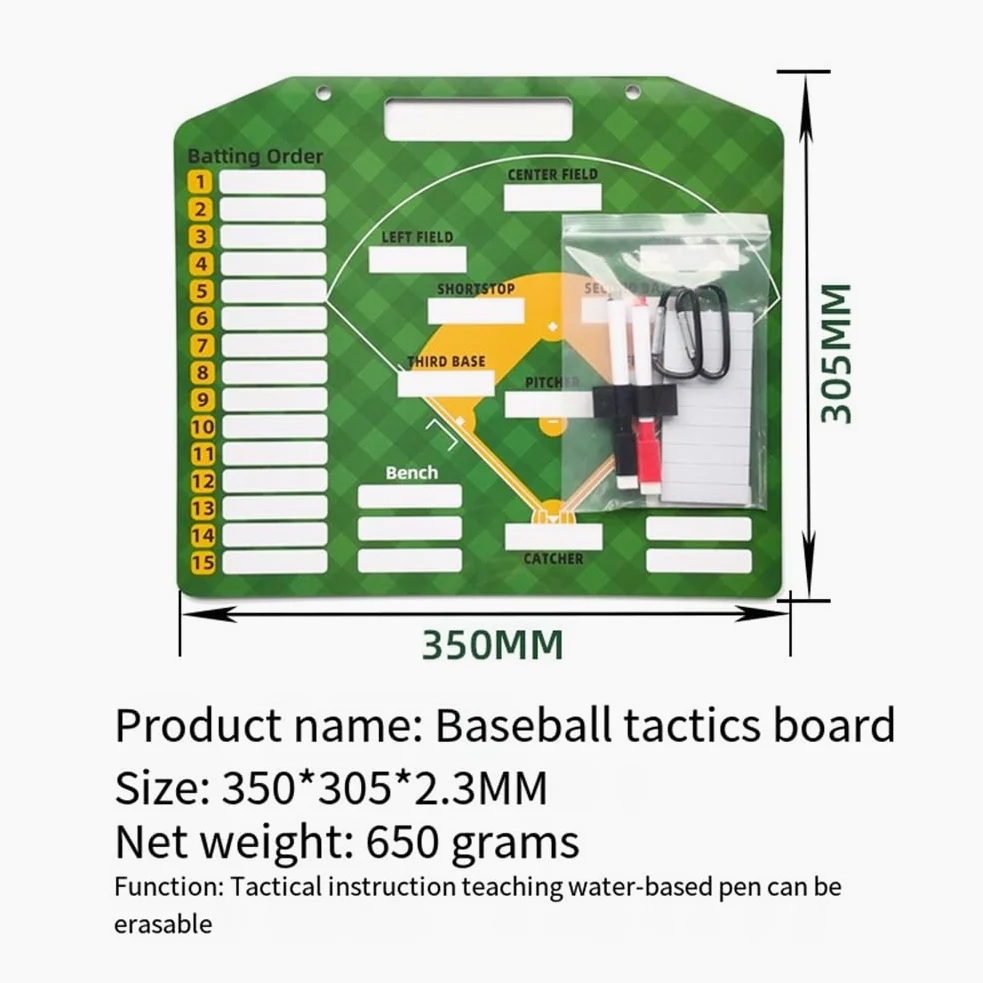 Tablero Magnético de Alineación de Béisbol para Entrenadores, Tarjetas de Alineación de Softbol, Tableros Marcadores, Accesorios de Entrenamiento de Béisbol