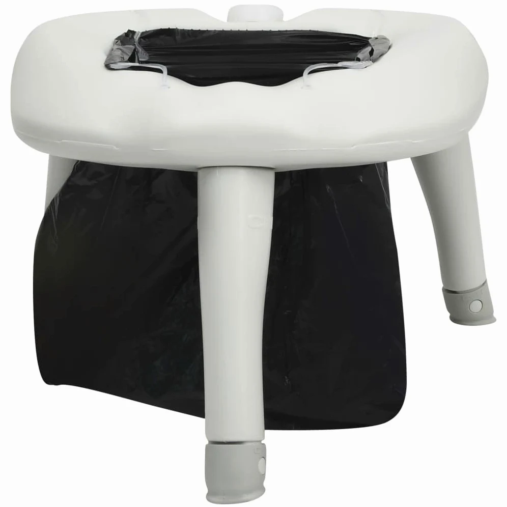 Inodoro portátil de camping con bolsas de 200 kg de capacidad de carga plegable para exteriores, festivales, viajes, caravanas, jardín, emergencias, silla de ducha, bolsa de agua, bomba