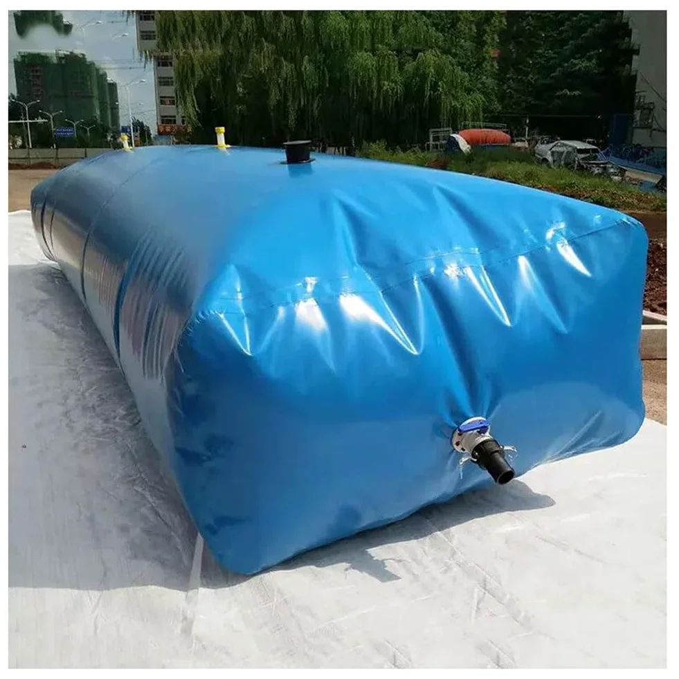 Contenedor Portador De Agua, Cubo De Agua Flexible Plegable Contenedor De Agua De Emergencia Impermeable Y A Prueba De Fugas Con Grifo, Para Lucha Contra Incendios Jardinería ( Color : Azul , Tamaño :
