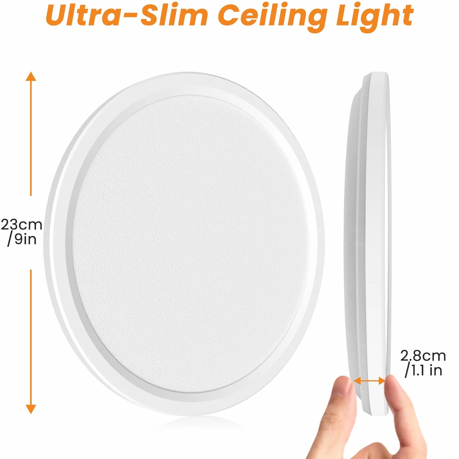 Slochi 18W 1800LM LED Ceiling Light IP44 3000K/4000K/6500K Ø23 cm Plafon for Bathroom Kitchen