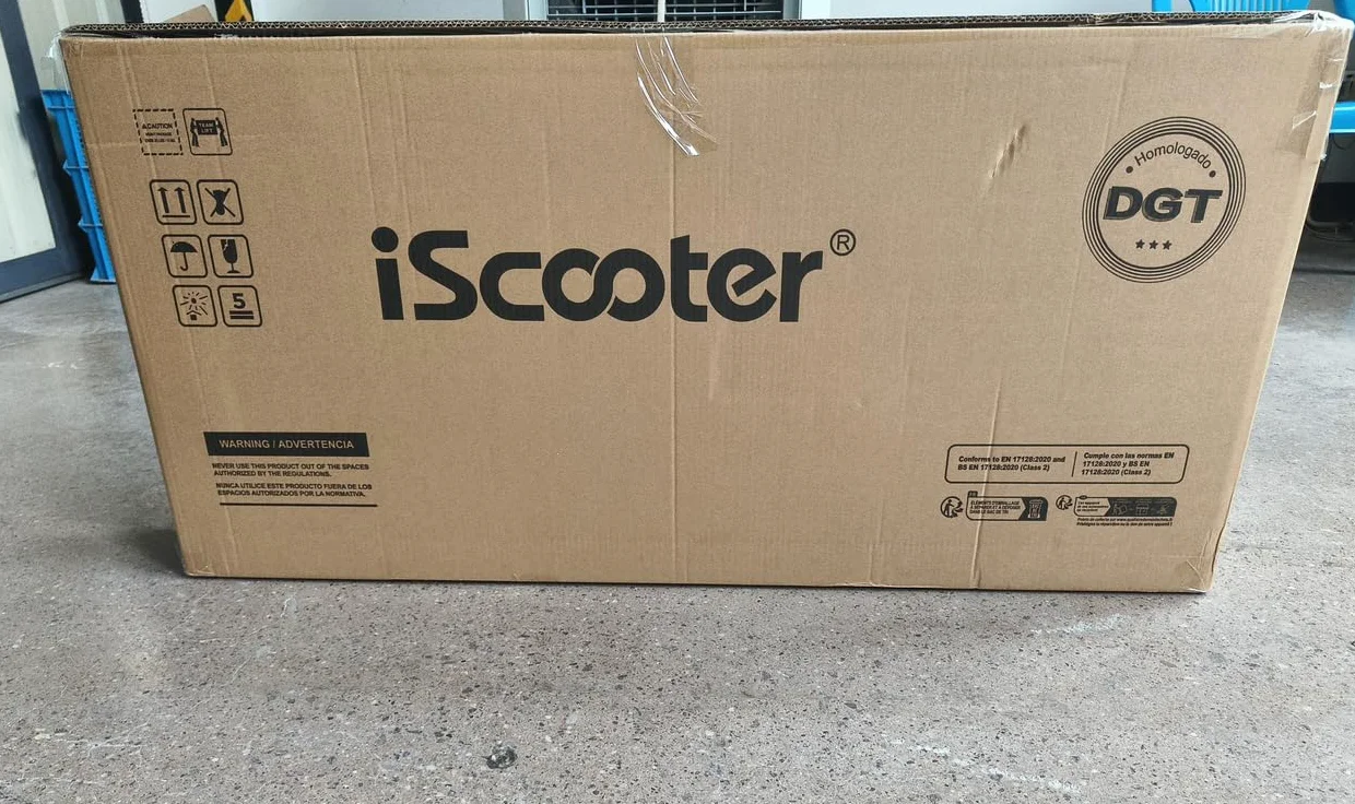 iScooter 10" Patinete Eléctrico Adultos Homologado DGT, 500W Motor, Autonomía De 30-40 KM, Máxima 25KM/H, Bocina, Timbre, Intermitentes, App, Frenado Doble, Plegable, Carga 120 KG, Bloqueo/Desbloqueo