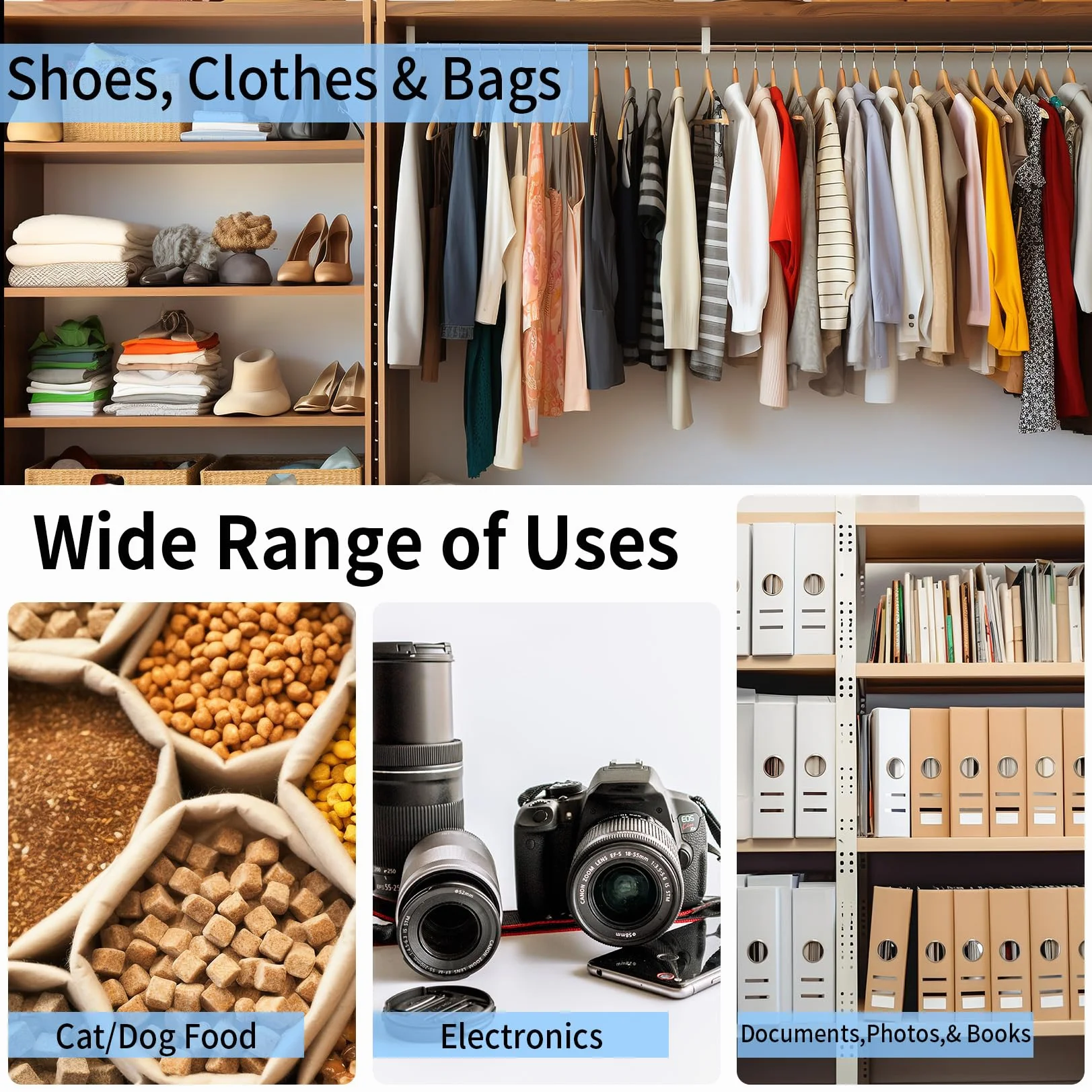 Bolsas Desecantes Absorbente de Humedad, 10g Bolsas de Gel de Sílice para Ropa, Cajones, Zapatos, Armarios