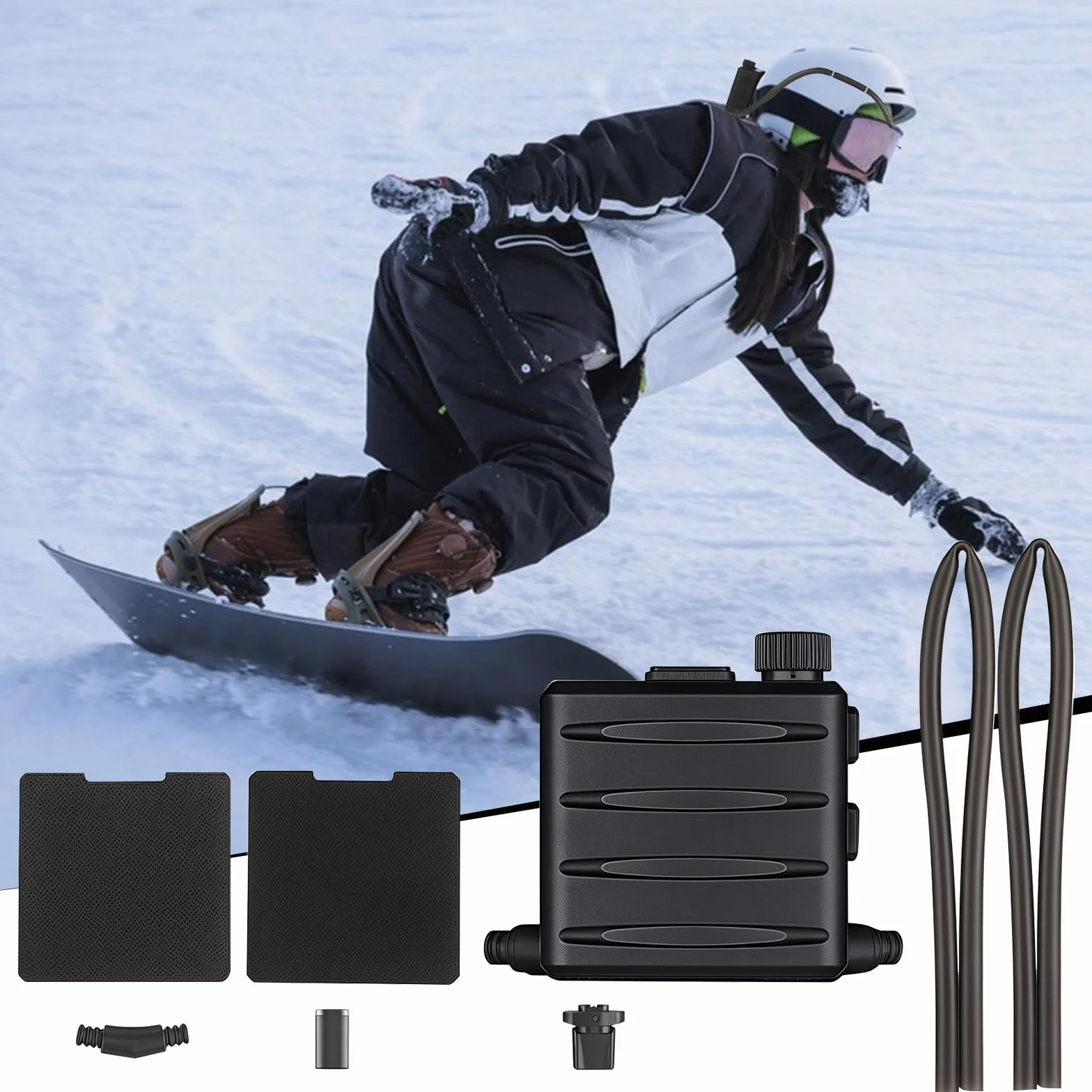 Ventilador antivaho para gafas con perilla ajustable, ajuste de velocidad del viento con cable USB, máscara de botón turbo, lentes de refrigeración, desempañador para la mayoría de cascos, cascos de