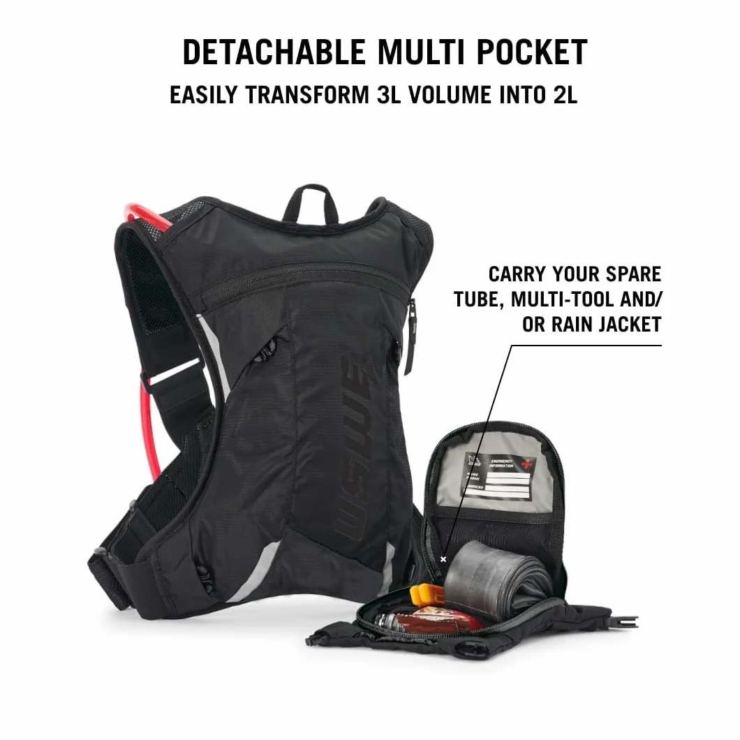 USWE MTB Hydro - Mochila de hidratación para Ciclismo, Bicicleta de montaña, E-MTB y Gravel, Mochila con Bolsa de Agua
