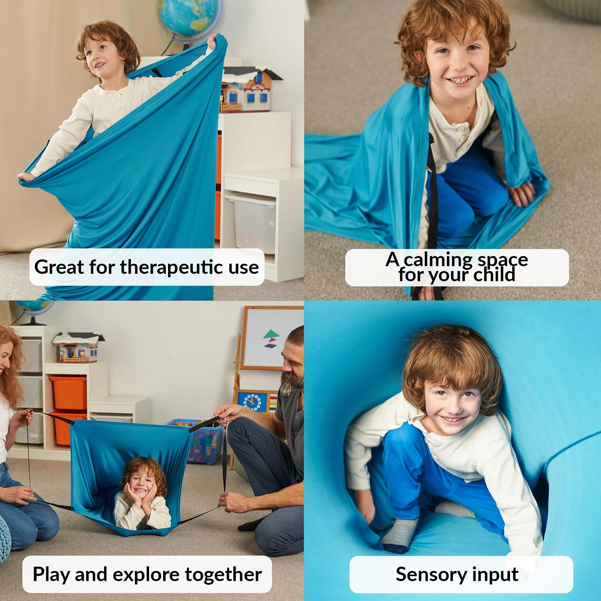 ODOXIA Túnel sensorial para niños | Juego de compresión sensorial para su Hijo | Túnel de Tela | Tubo de Spandex | Túnel Conceptual Infantil para Diferentes Edades