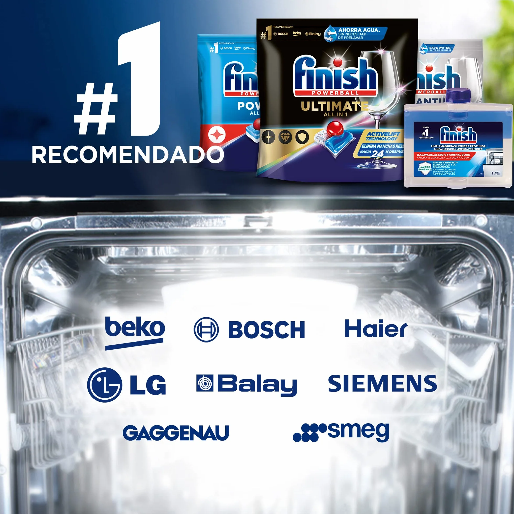 Finish Limpiamáquinas Líquido para Lavavajillas 2 x 250ml