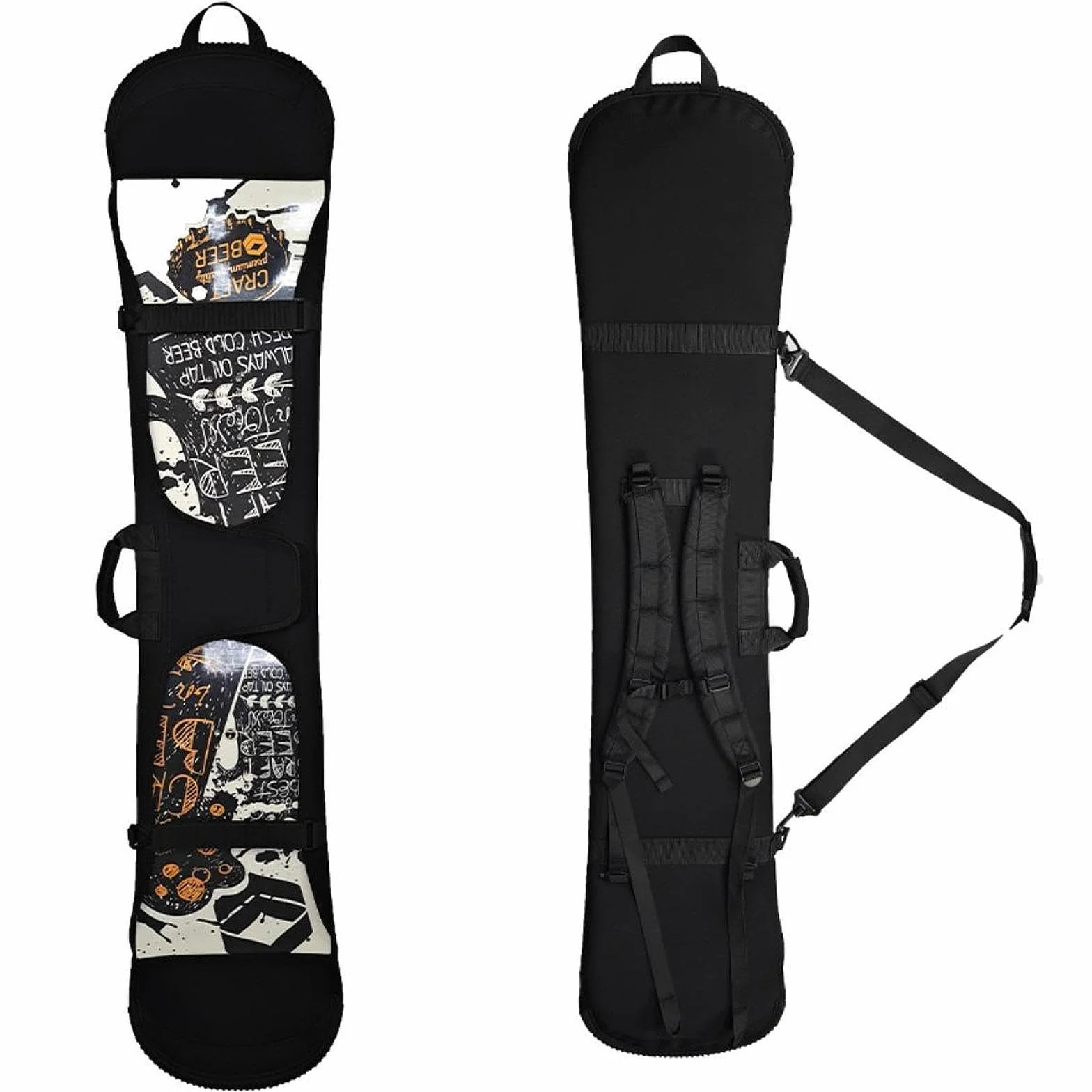 kowaku Funda Protectora para Snowboard, Funda Protectora para Tabla de esquí, Mochila portátil Sbr, Funda de Transporte de Neopreno, Bolsa para Snowboard