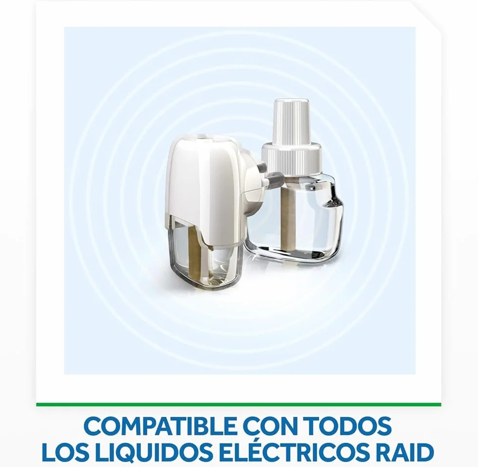 Raid Eléctrico Líquido 135 Noches Recambios Anti Mosquitos comunes y Tigre 3 recambios