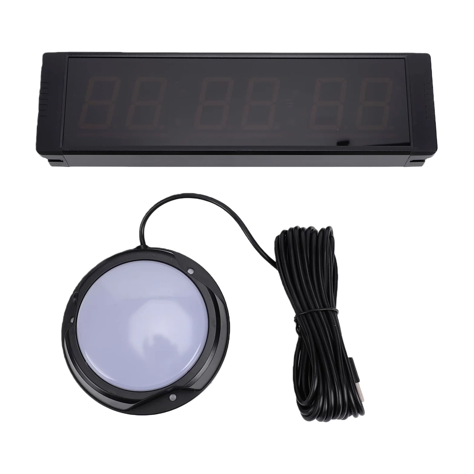 Reloj Digital de Cuenta Regresiva con Control Remoto, Pantalla LED Verde, Temporizador de Ejercicios para Deportes y Reuniones, Construcción de Aluminio Duradera