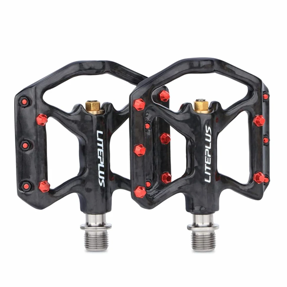 Pedal de Carbono de Titanio Antideslizante para Bicicleta de Carretera Brompton - Súper Ligero con 3 Rodamientos