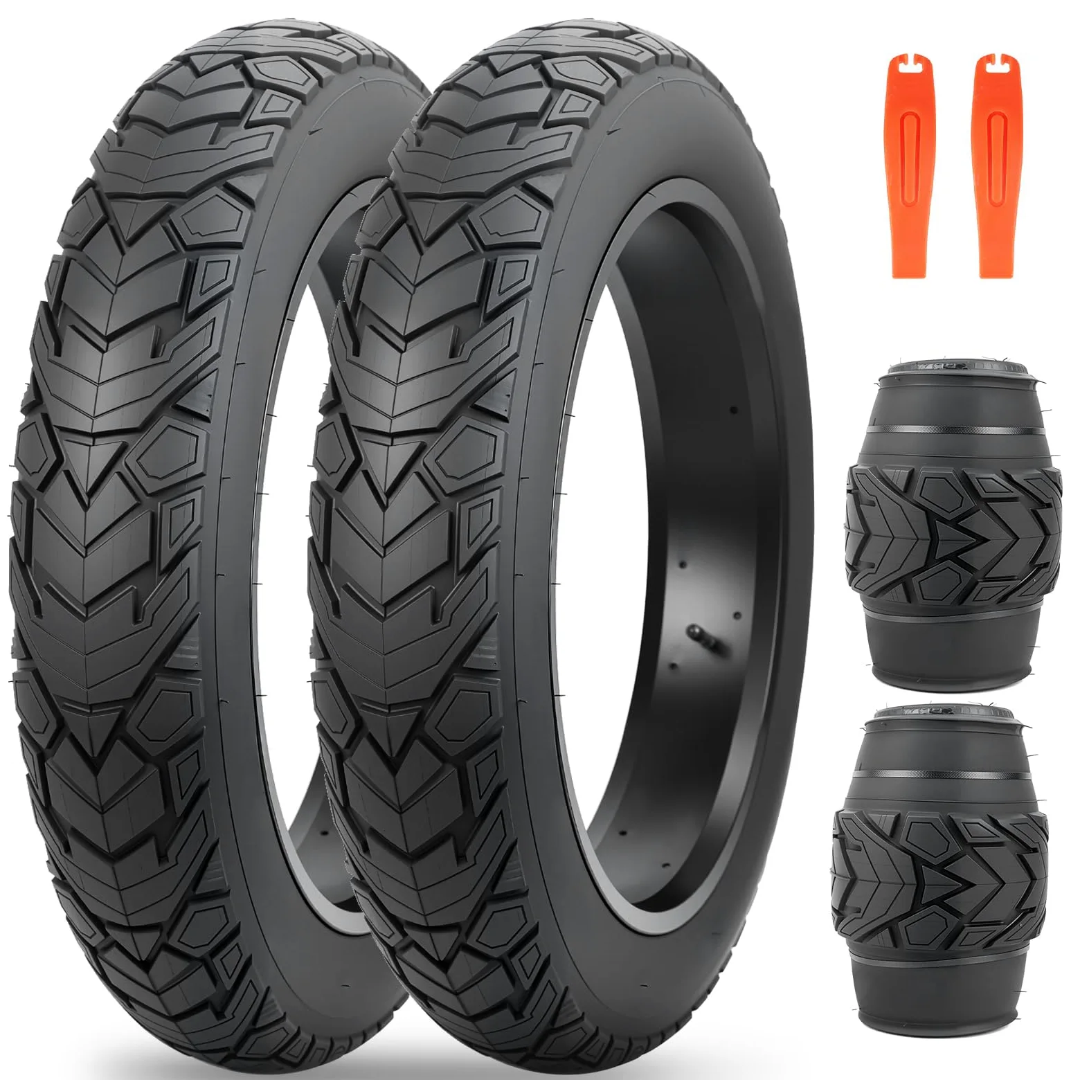 ZUKKA Fat Bike Tire 20/26 x 4,0 pulgadas Mountain Bike Tire Fat Tire 20/26 pulgadas Heavy Duty Deep Grooves Foldable Replacement All Terrain