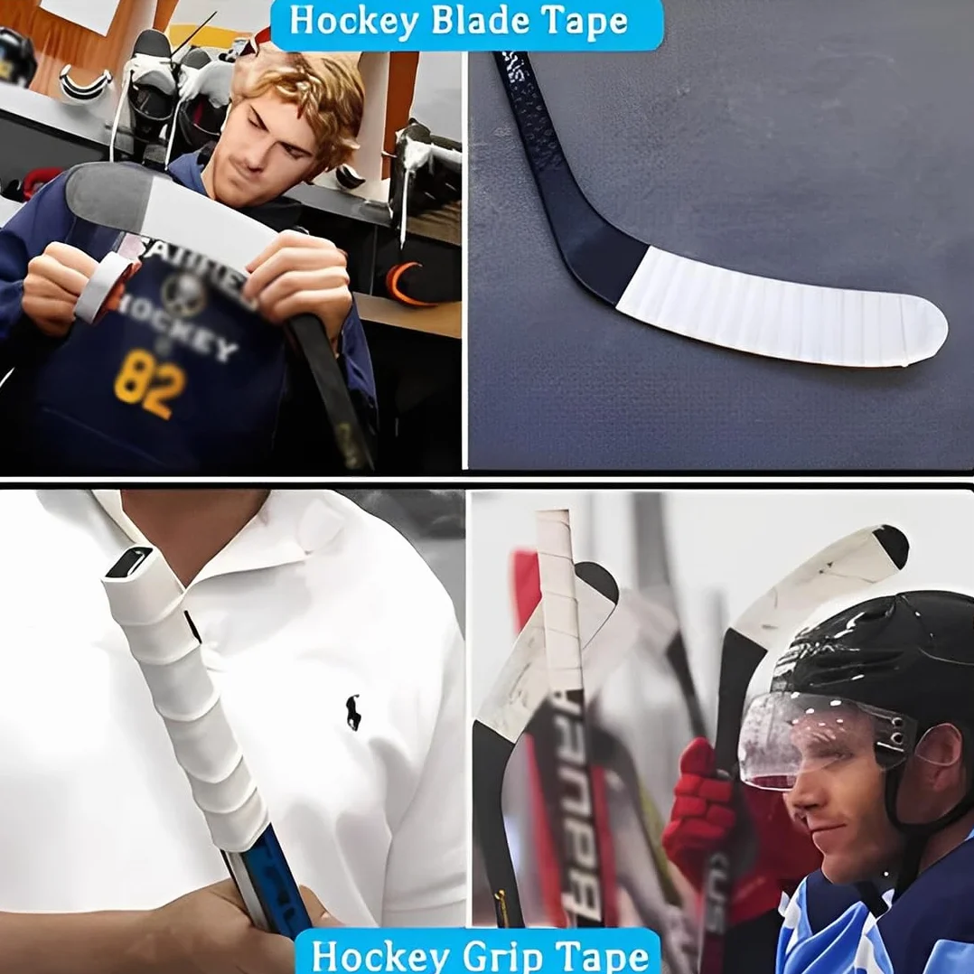 Cinta de Hockey Adhesiva para Deportes: Raqueta de Tenis, Cuerda de Esquí, Caña de Pescar - 25M*2.5cm, Incluye 1 Tijera